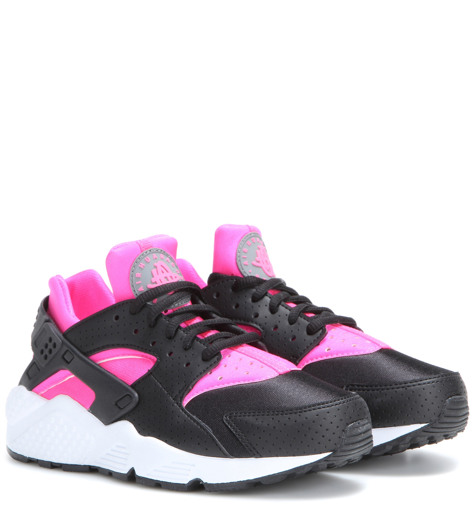 nike air huarache pink and black