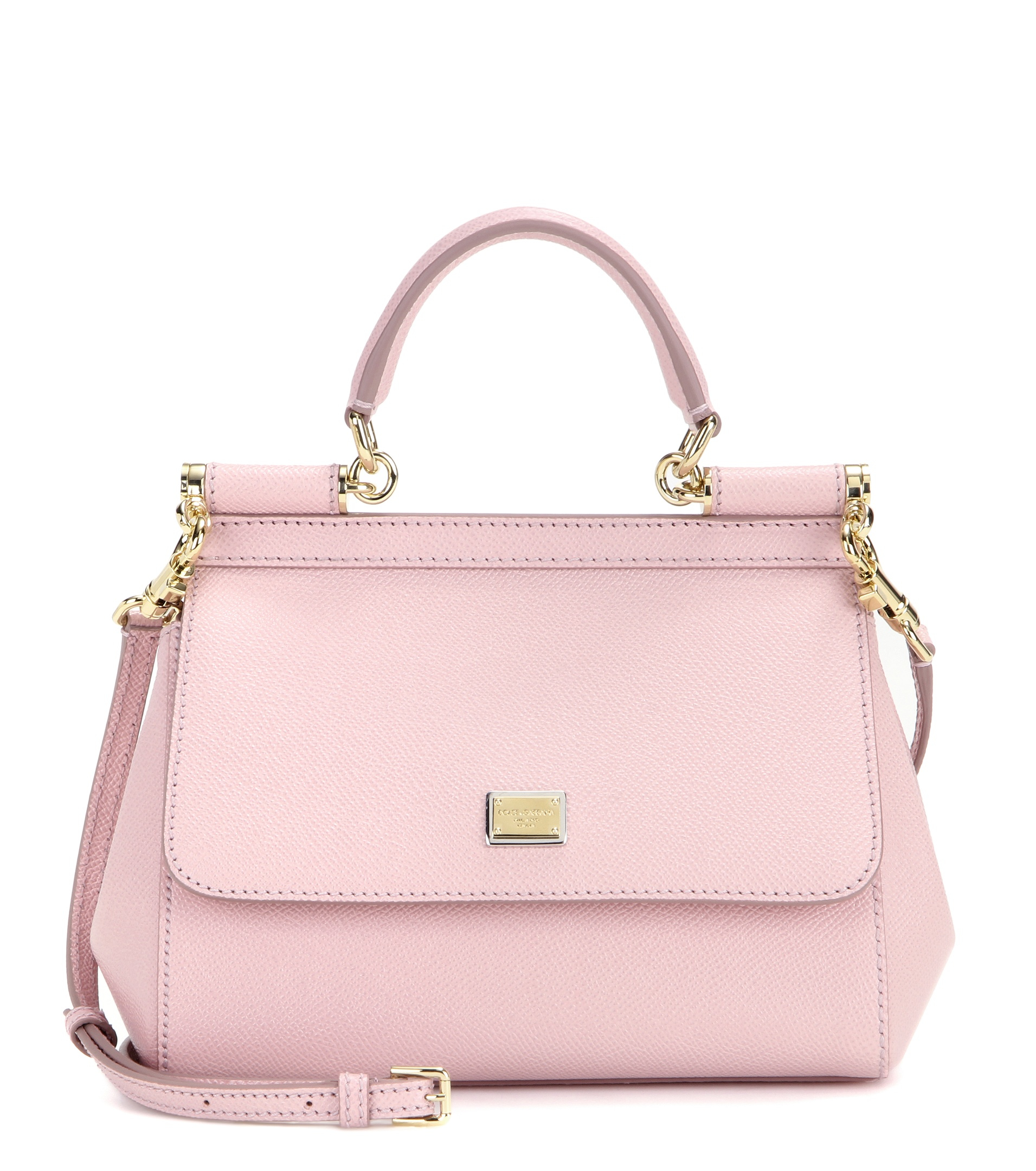 Dolce & gabbana Sicily Small Leather Shoulder Bag in Pink | Lyst