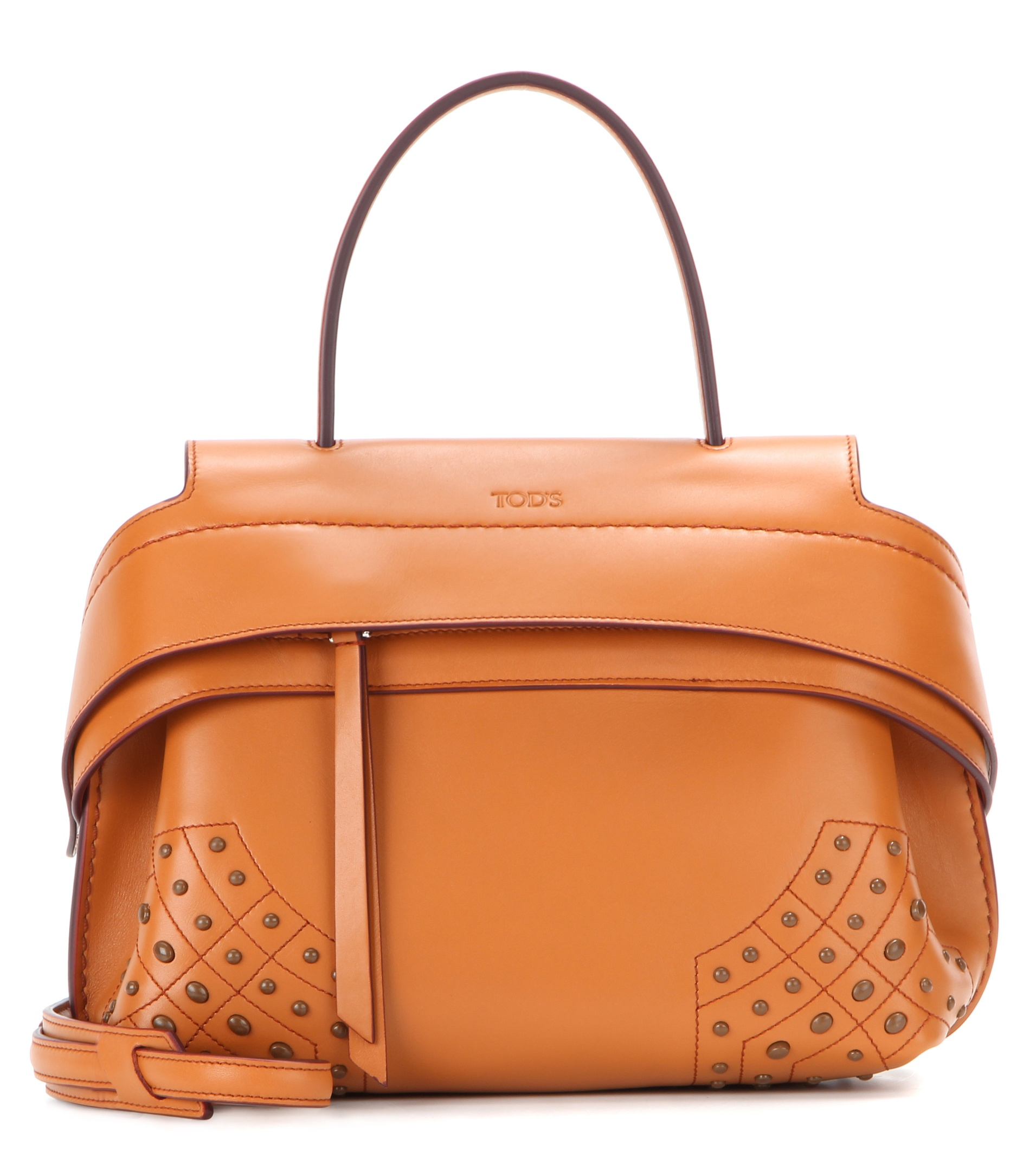 Lyst Tod'S Wave Mini Leather Tote in Orange