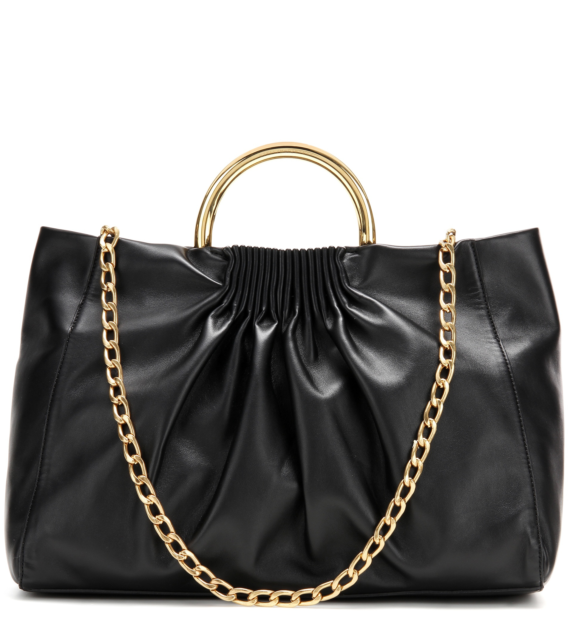 Lyst - Stella McCartney Nina Medium Faux-Leather Shoulder Bag in Black