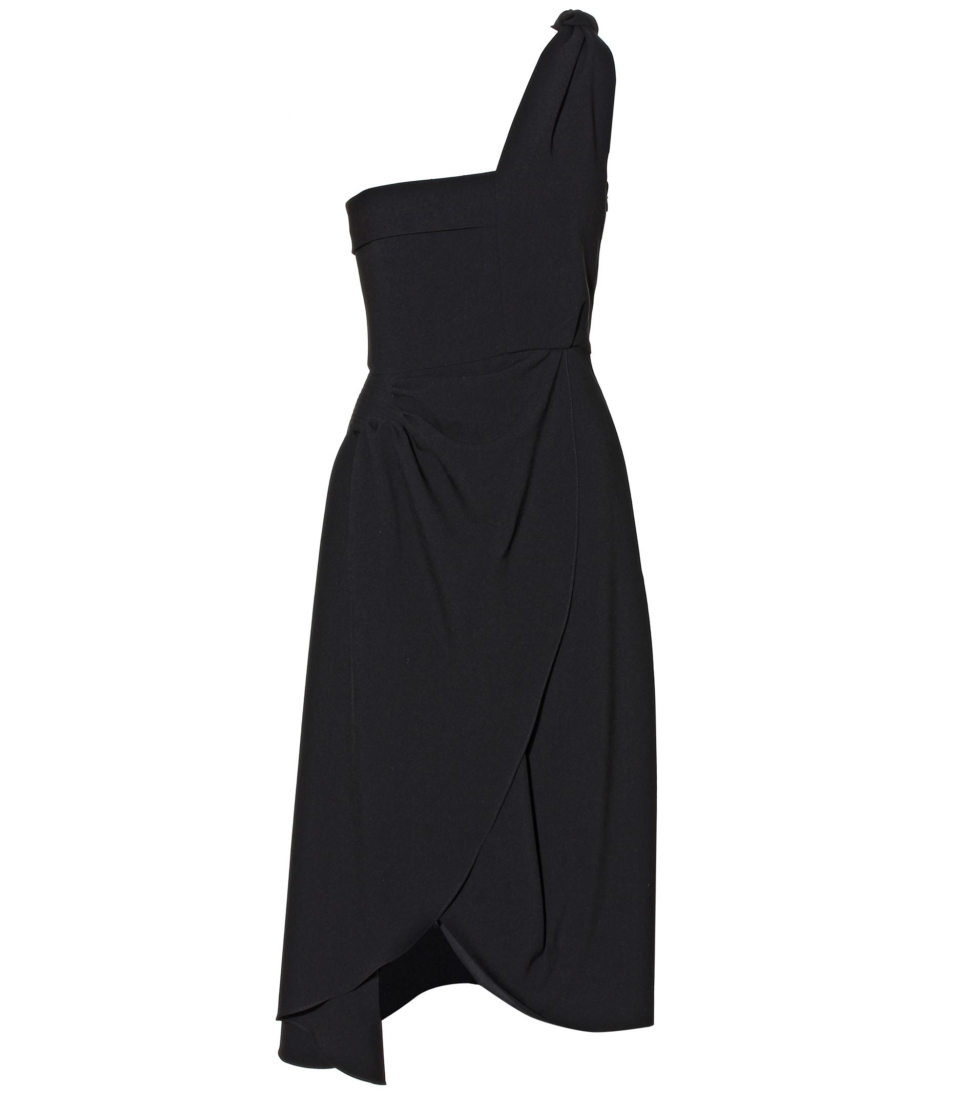 JW Anderson Asymmetrical One-shoulder Crêpe Dress in Black - Lyst