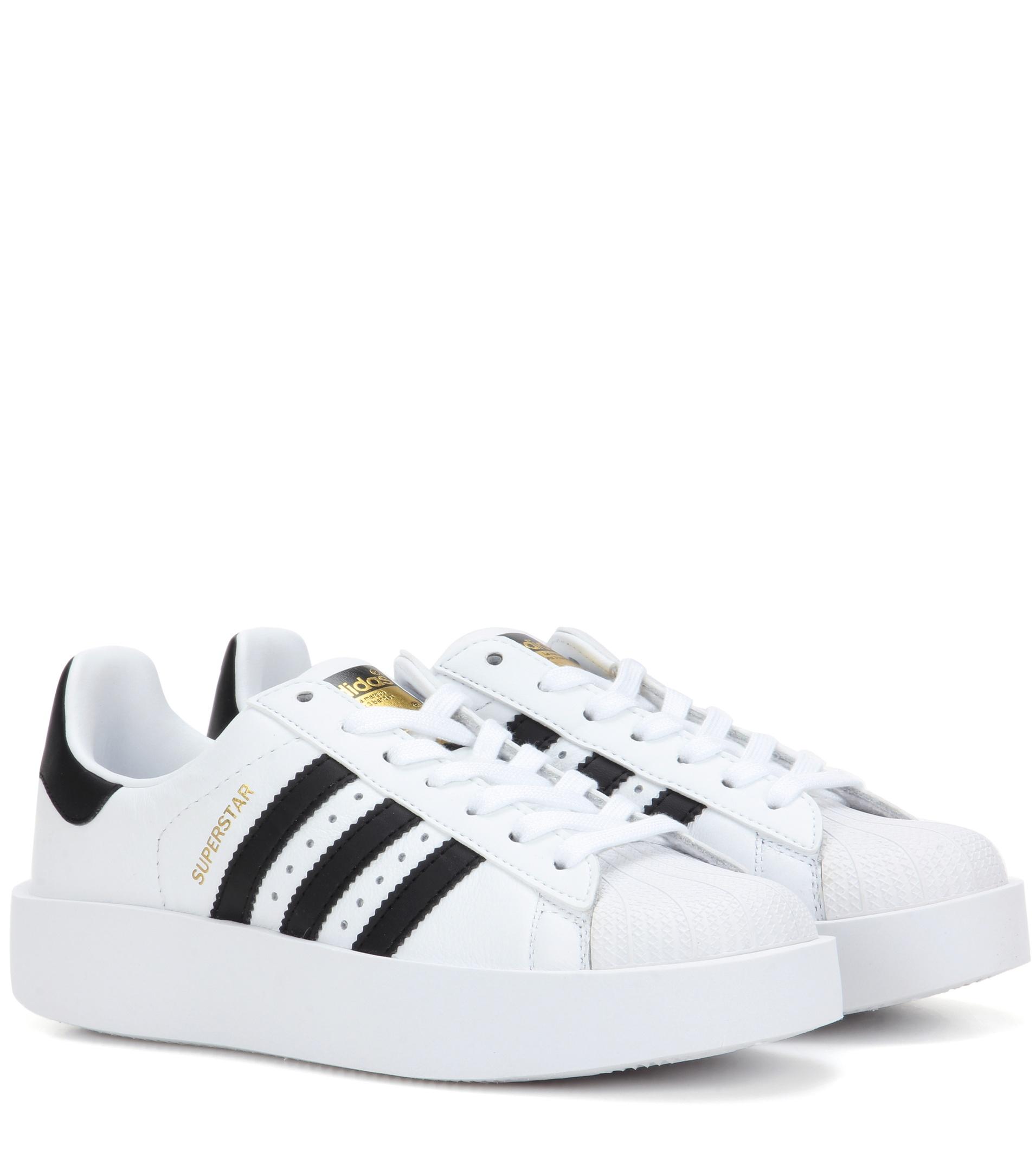 adidas Originals Superstar Bold Leather Sneakers in White - Lyst