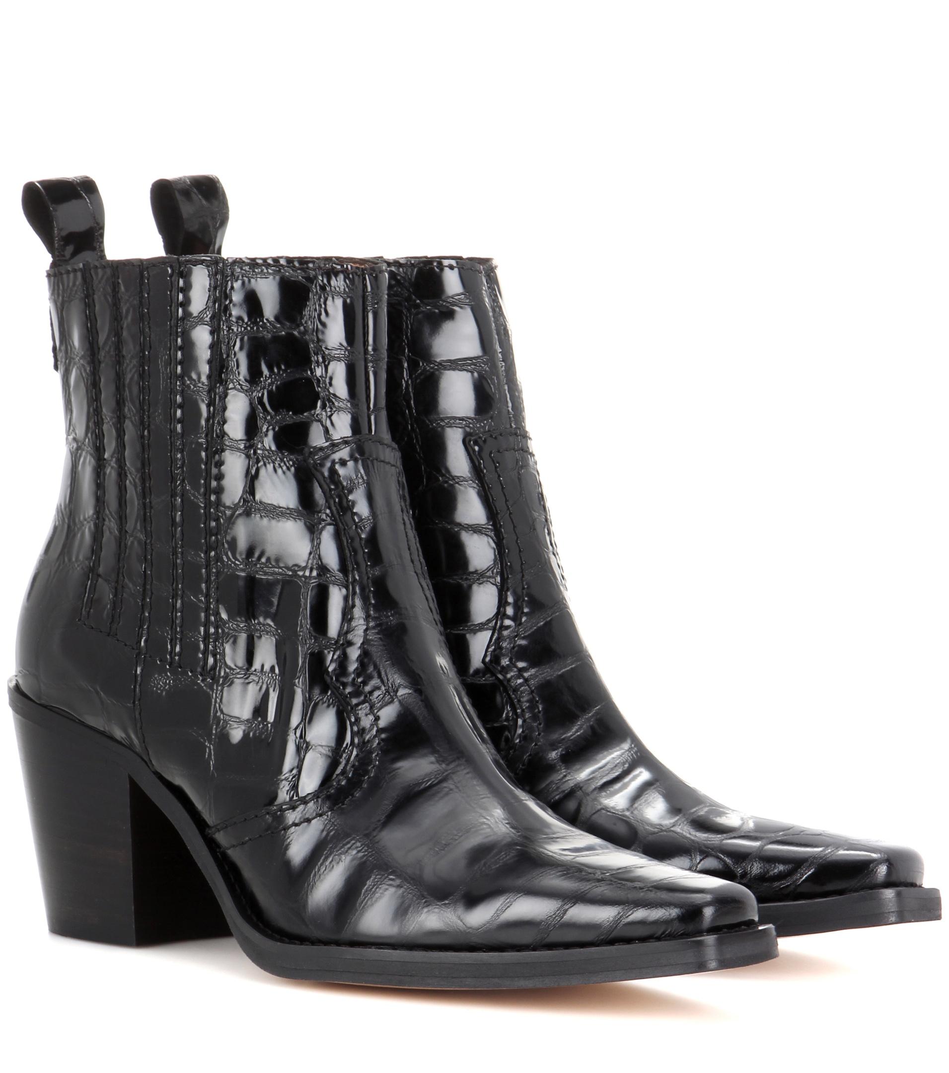 ganni snake boots