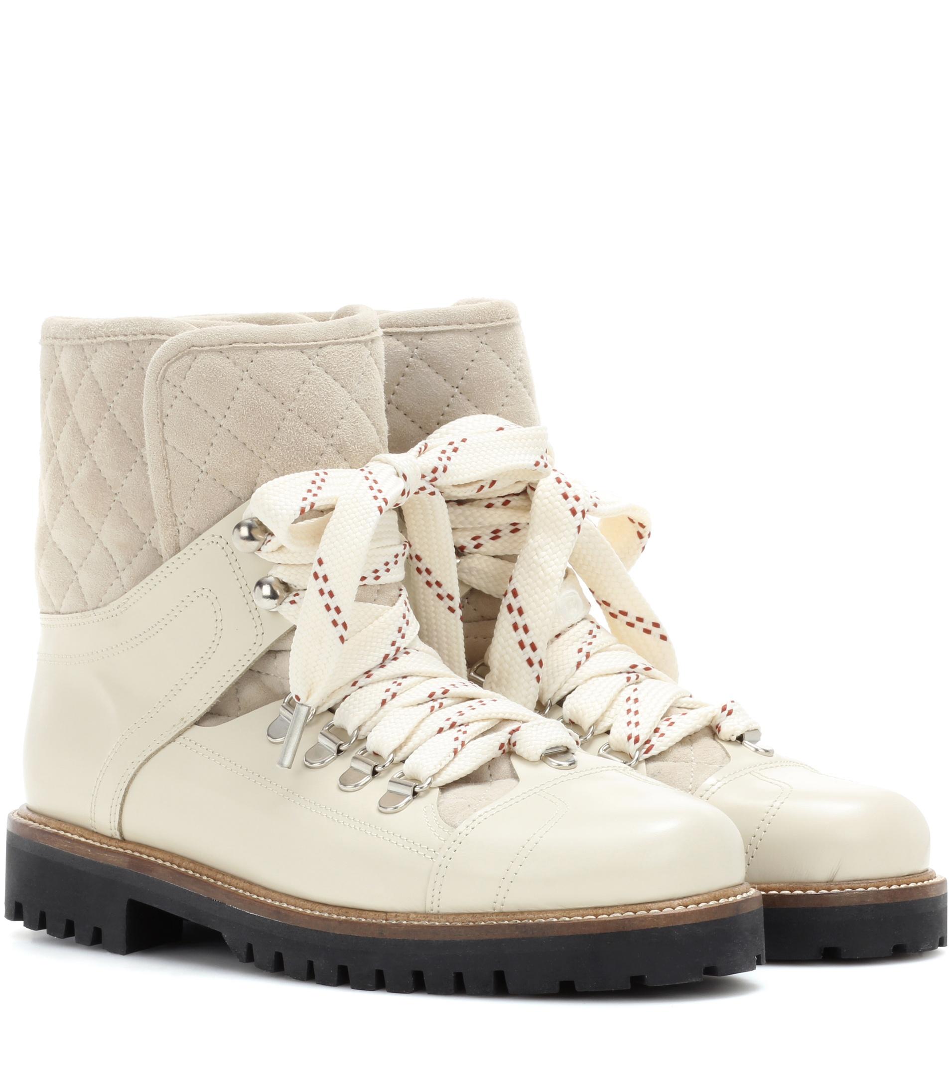 ganni boots white