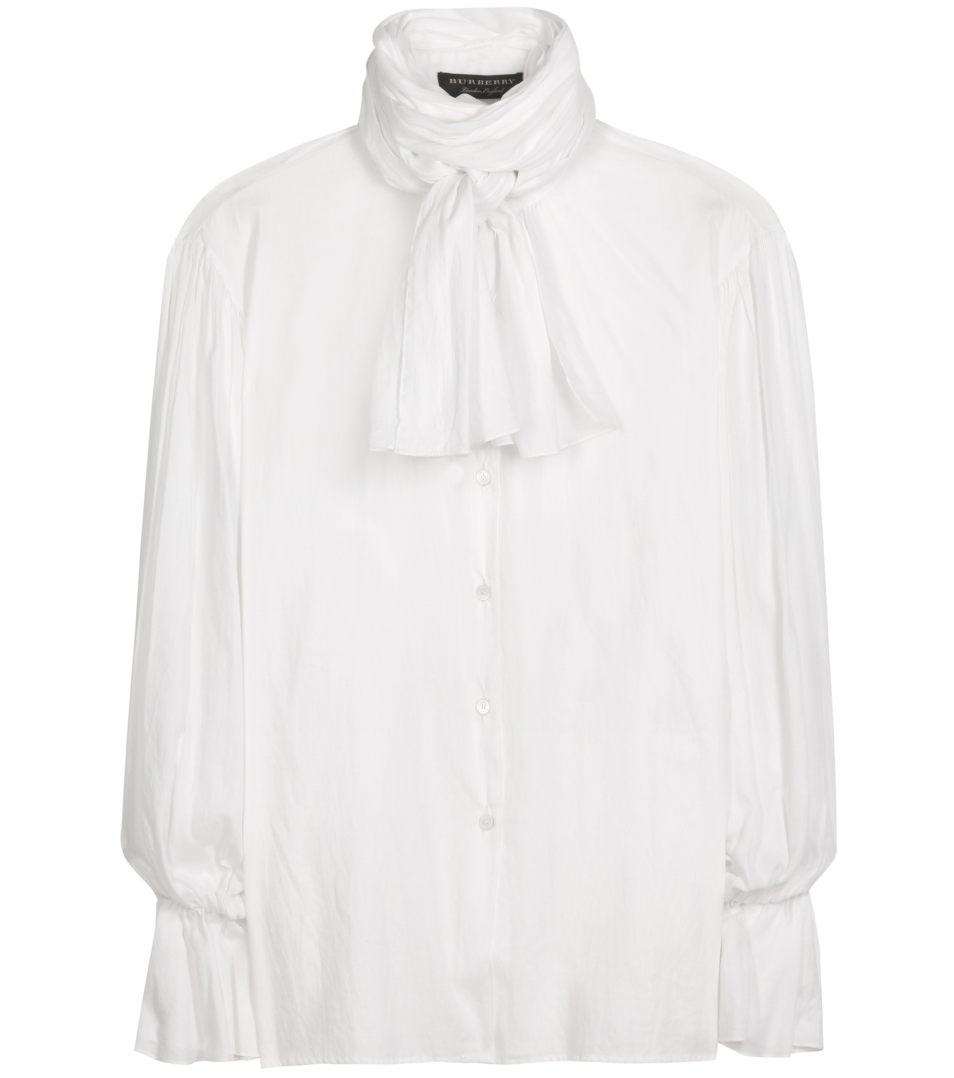 Burberry Cotton Blouse in White - Lyst