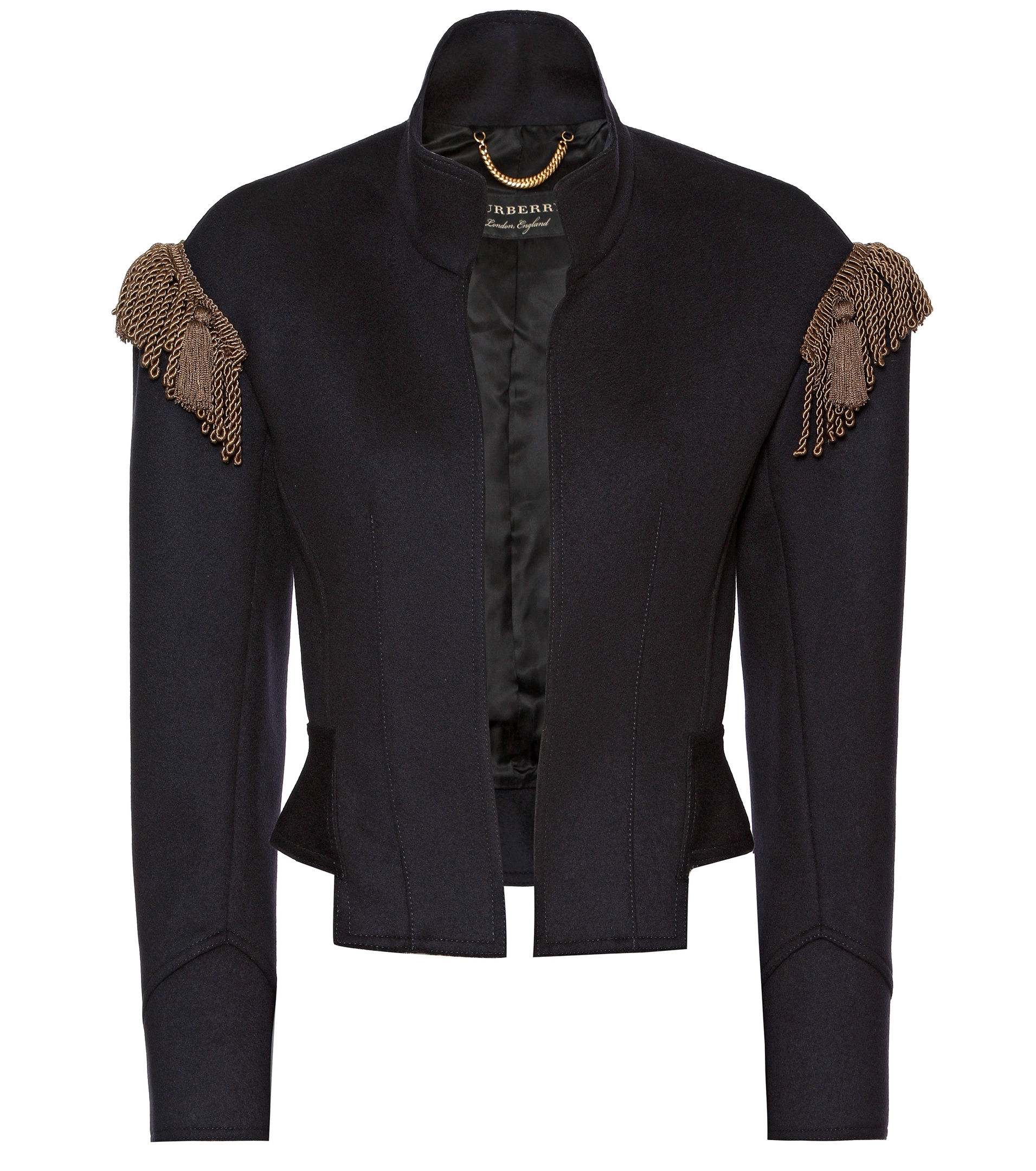 Burberry Embellished Military Jacket in Blue | Lyst
