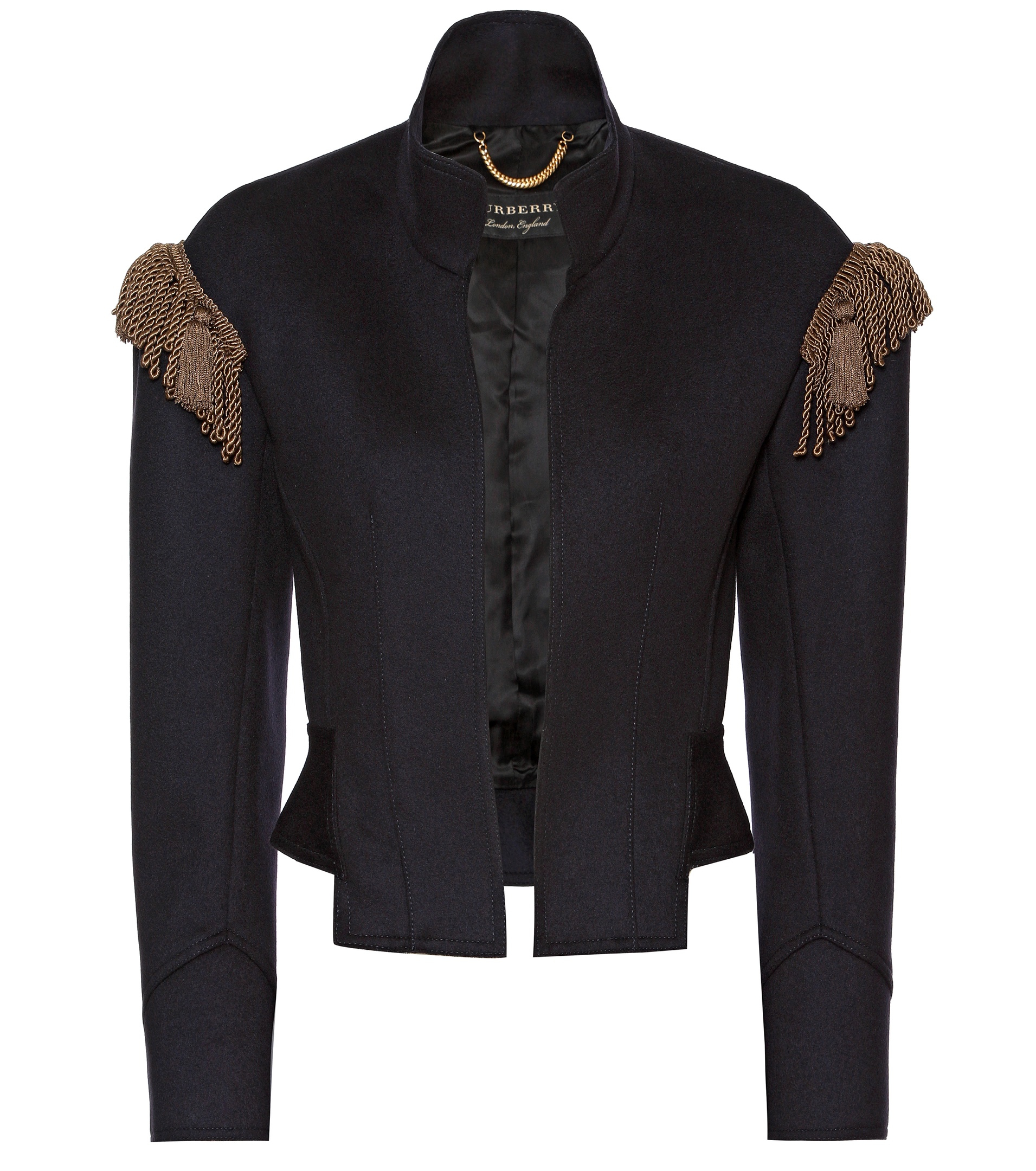 Burberry Embellished Military Jacket in Blue Lyst