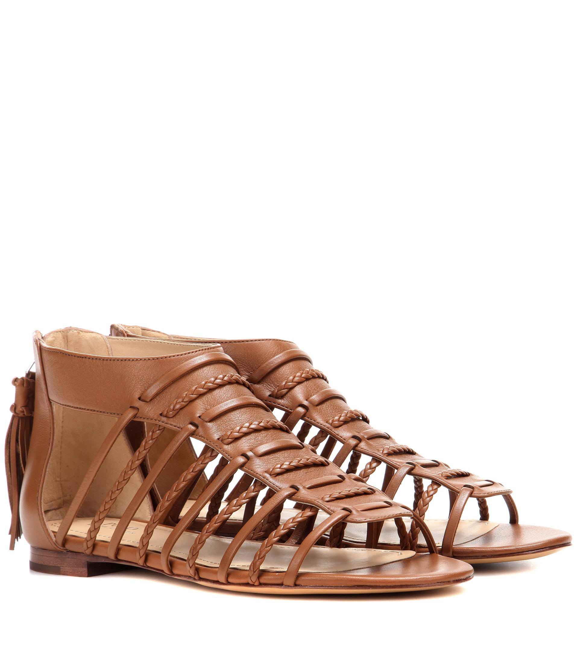 Lyst Polo Ralph Lauren Jadine Leather Gladiator Sandals in Brown