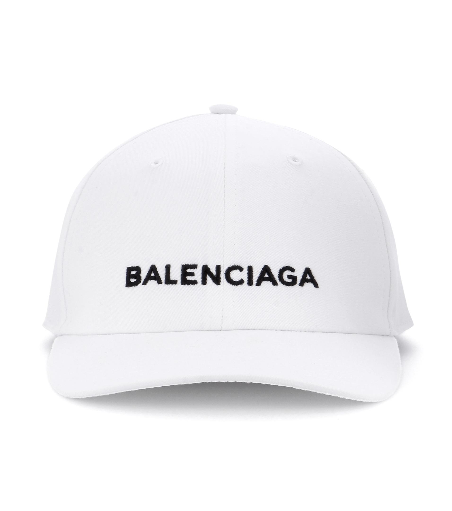 Balenciaga Baseball Cap in White | Lyst