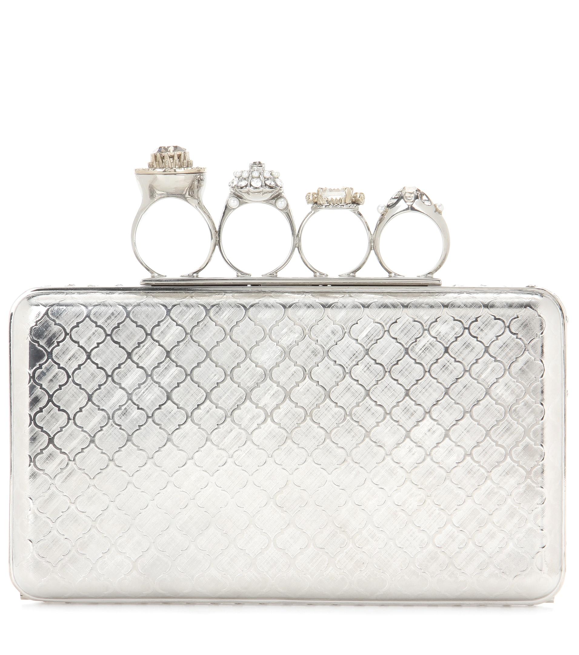 alexander mcqueen brass knuckle clutch