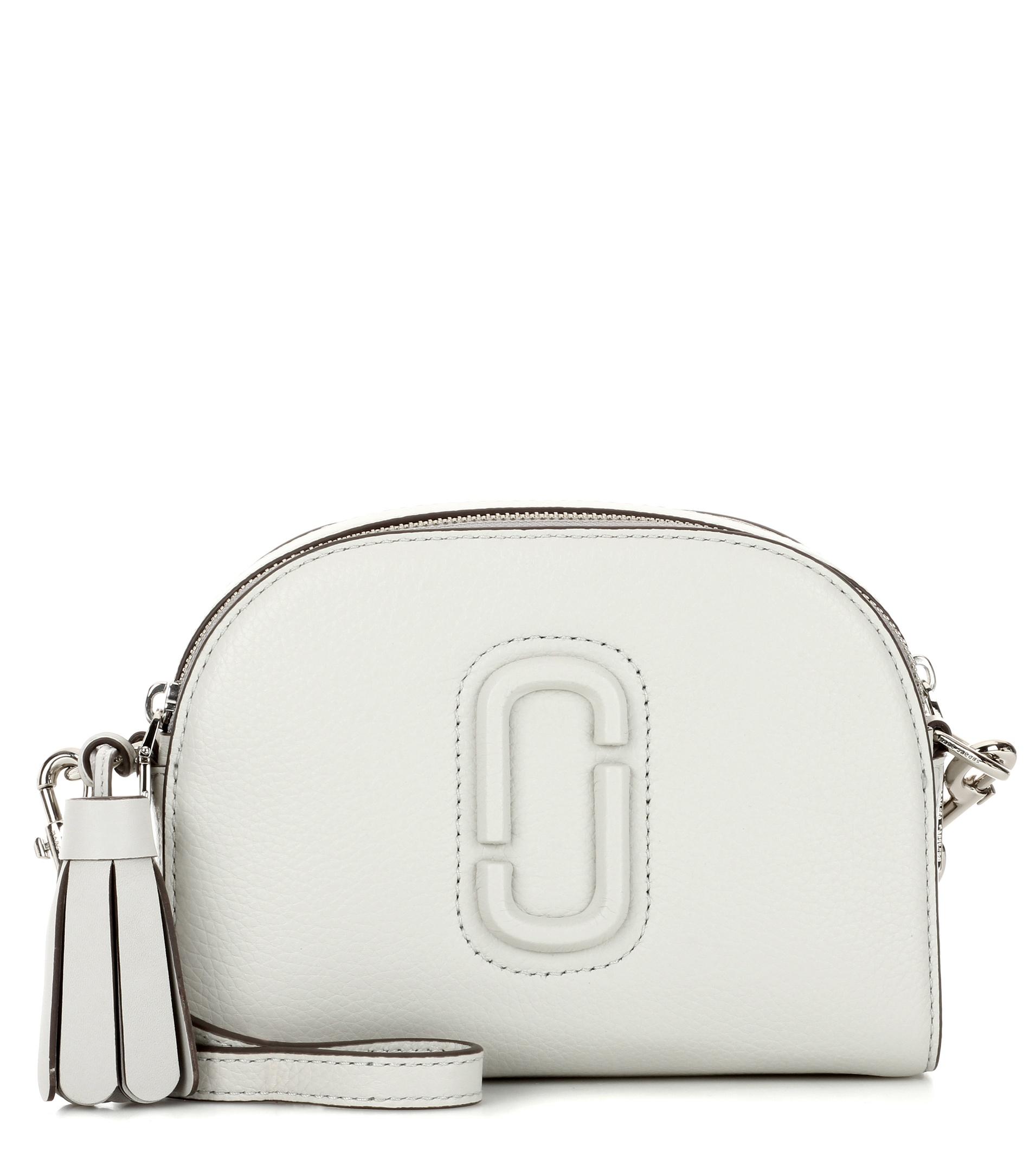 Marc Jacobs Shutter Small Leather Crossbody Bag in White