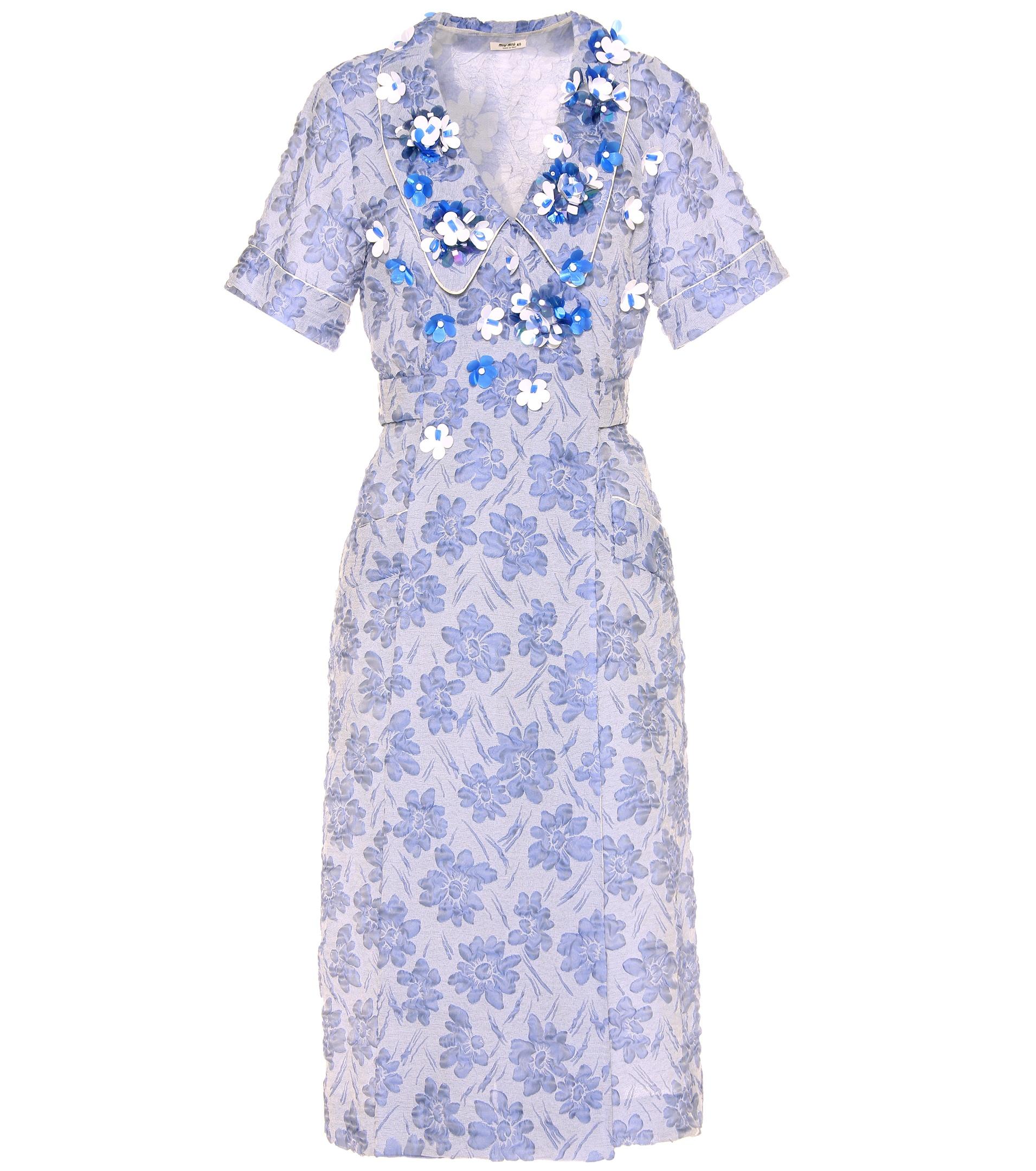 miu miu blue dress