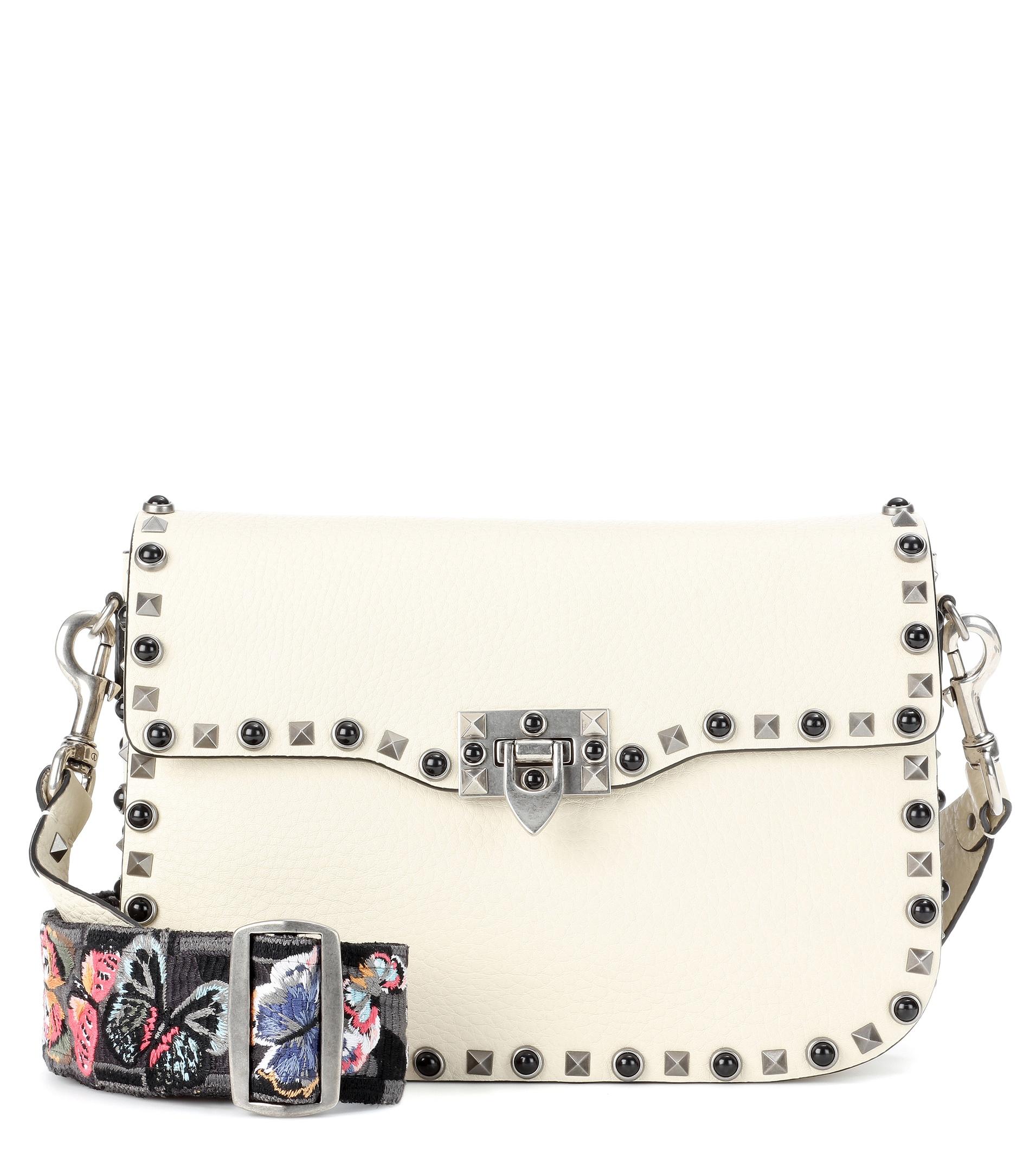 valentino rockstud guitar strap bag