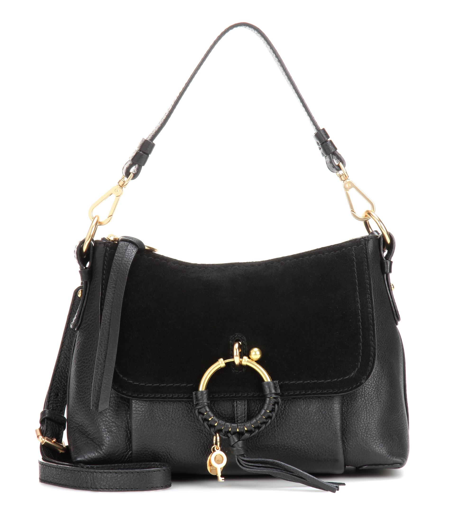 see by chloé joan suede leather small satchel bolsa