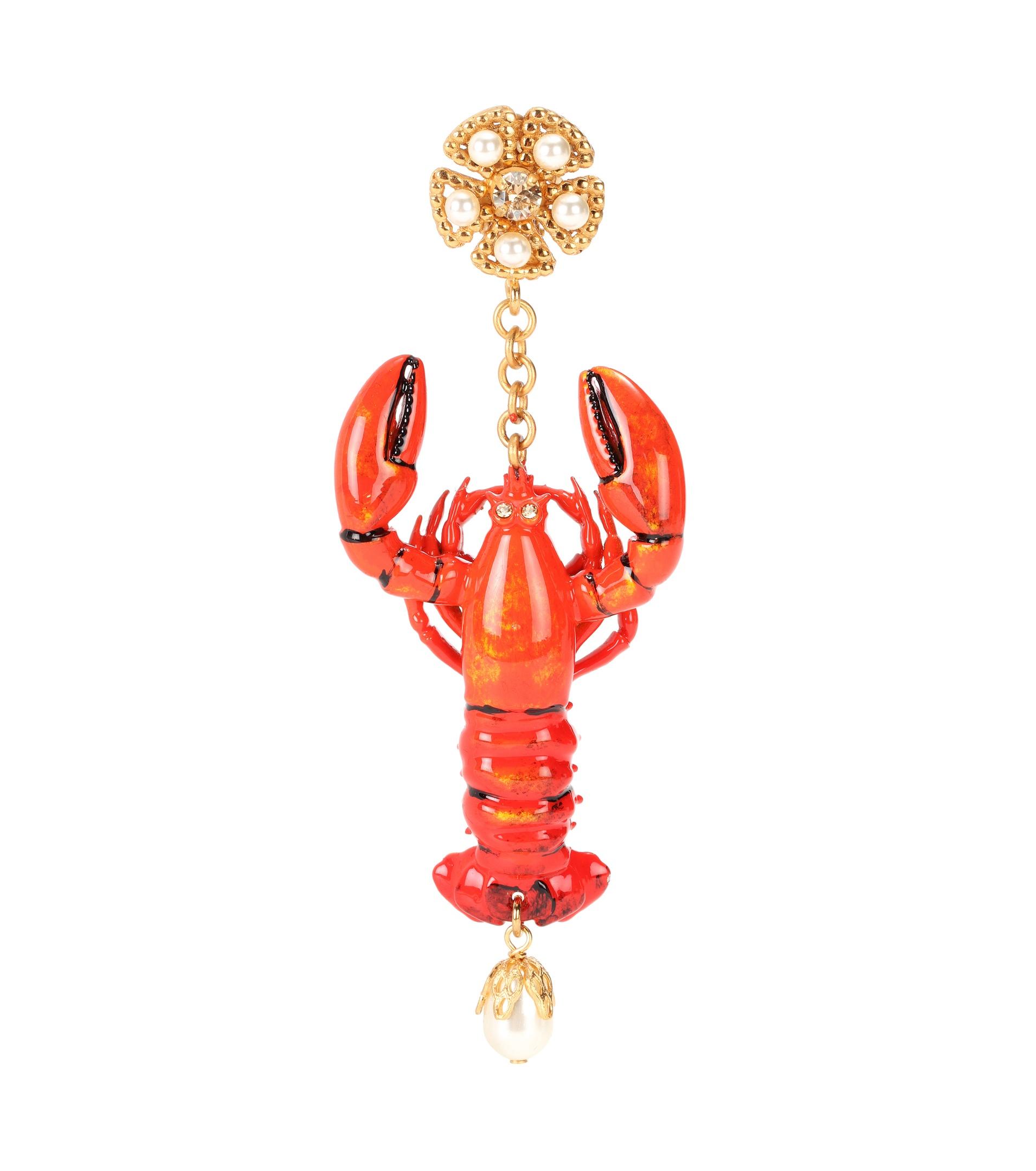 Dolce Gabbana Lobster Earrings in Red Lyst