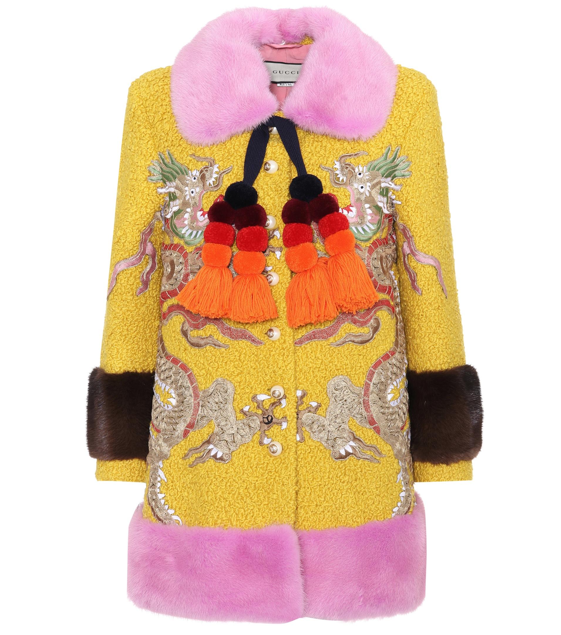gucci mink white fur coat