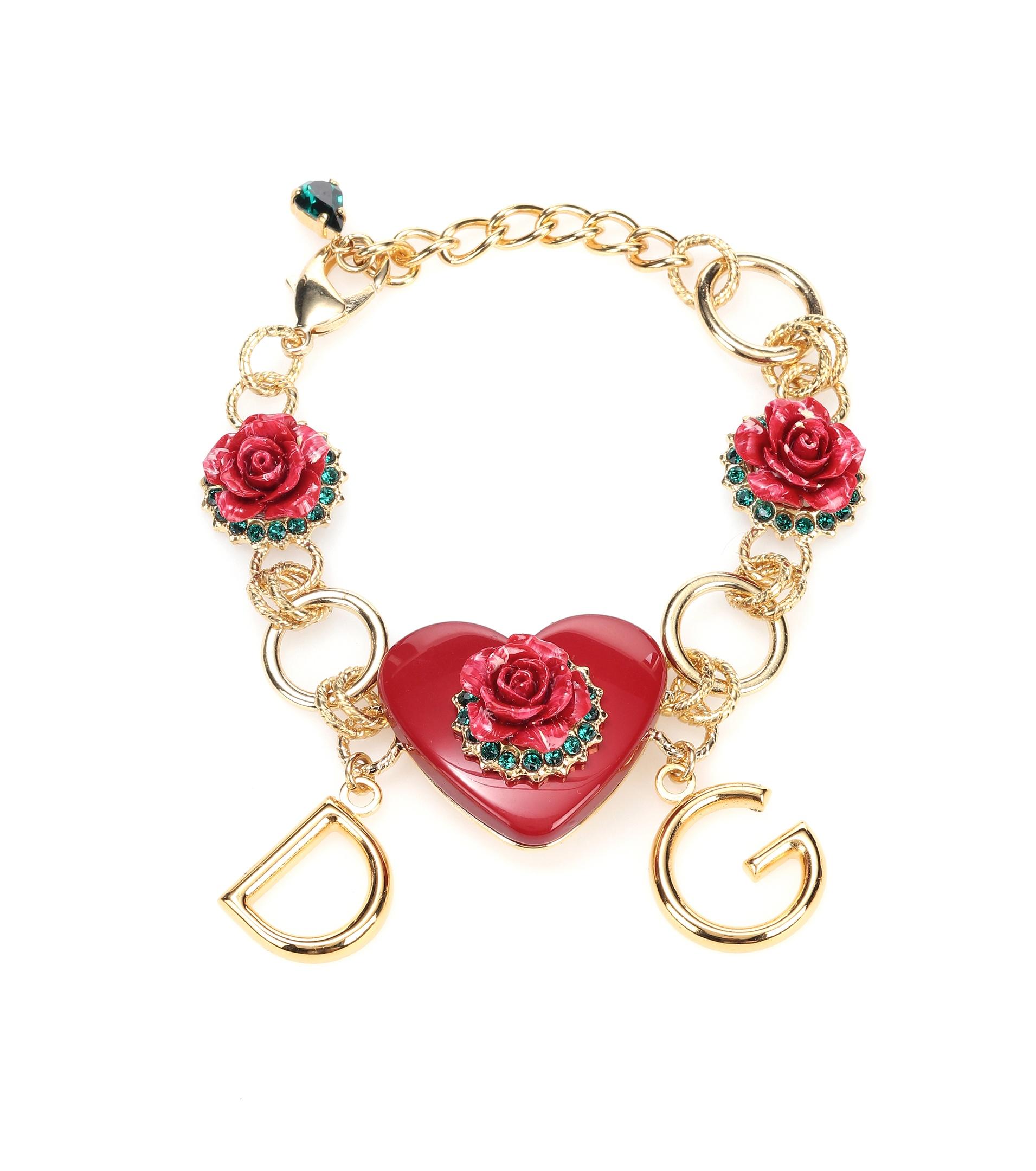 Dolce & gabbana Heart Bracelet in Metallic | Lyst