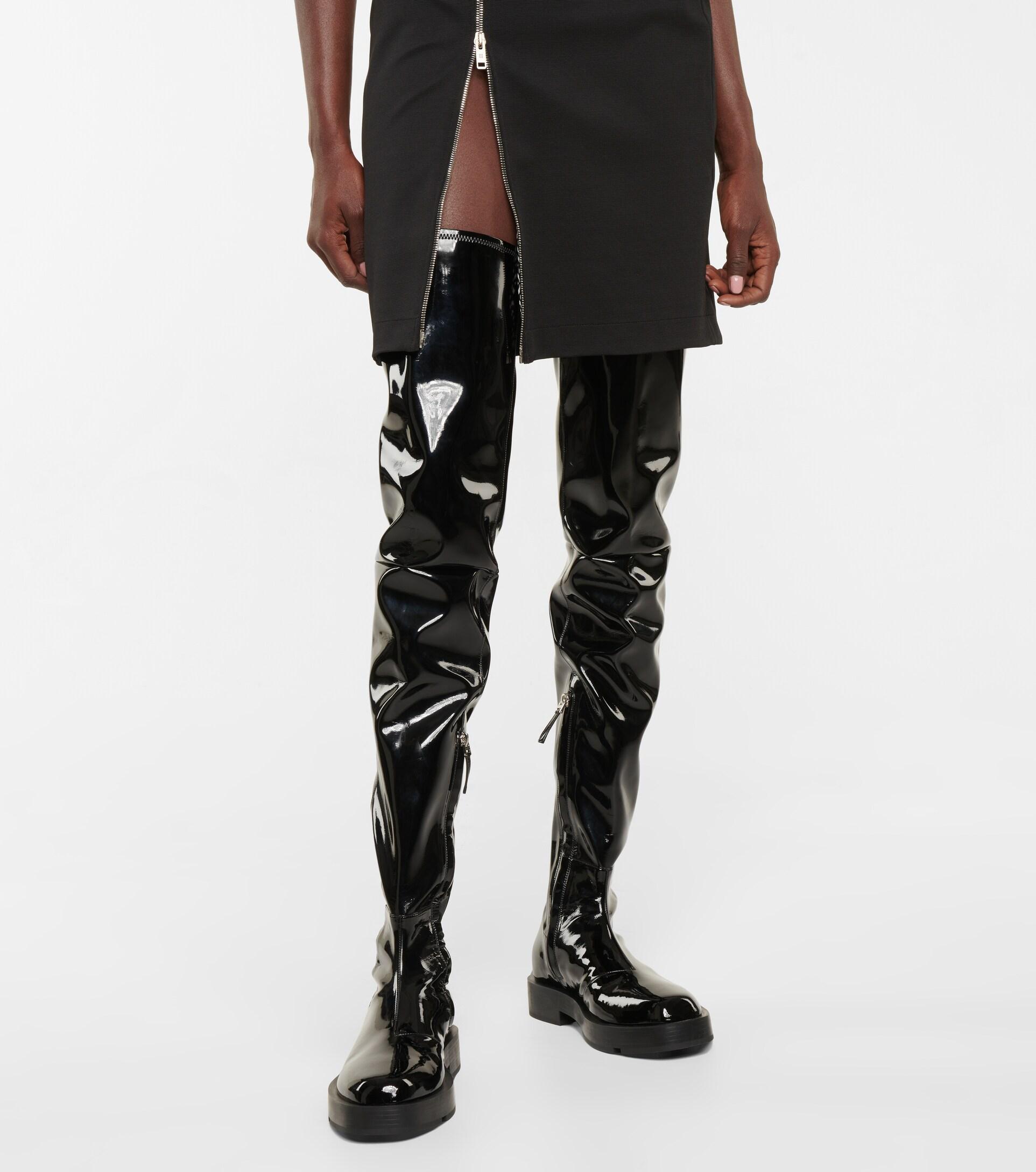 Givenchy Patent Leather Over-the-knee Boots in Black | Lyst