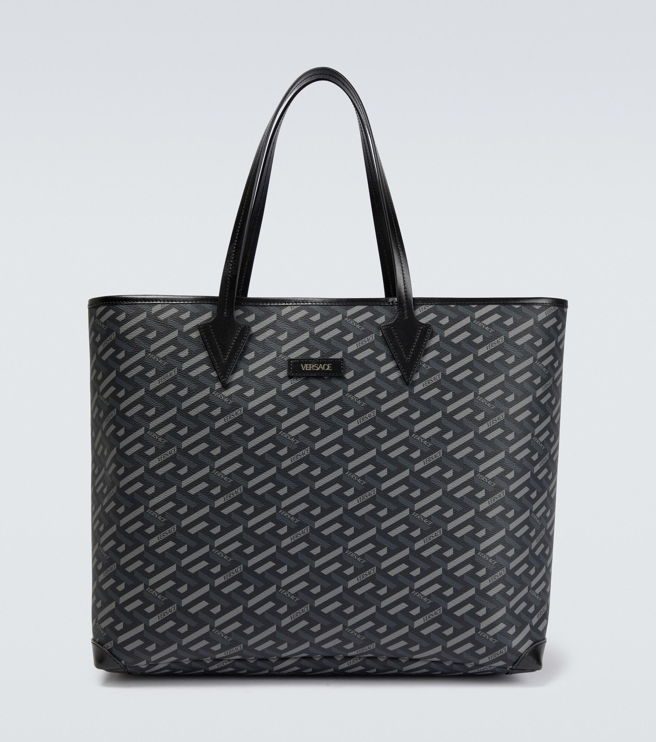 Versace La Greca Signature Tote Bag in Black for Men | Lyst Canada