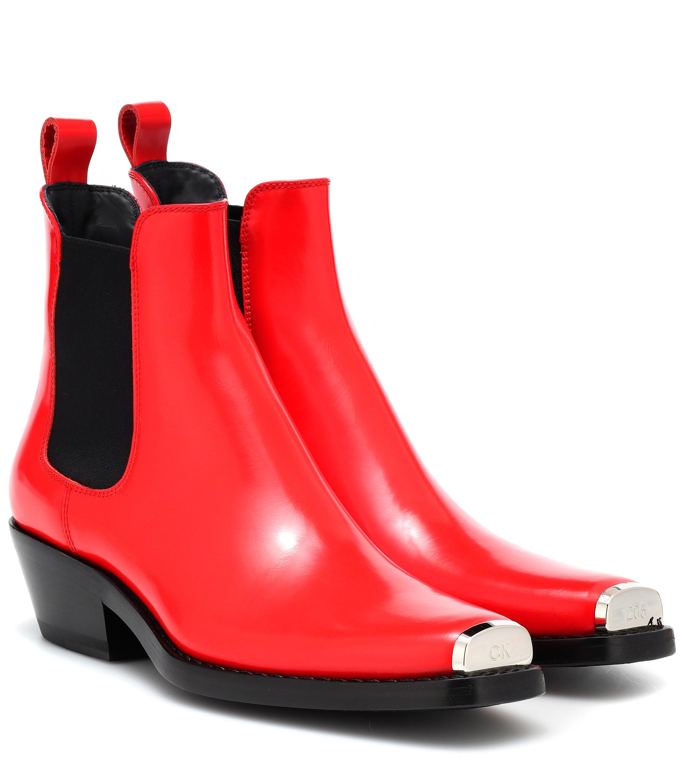 western claire leather ankle boots