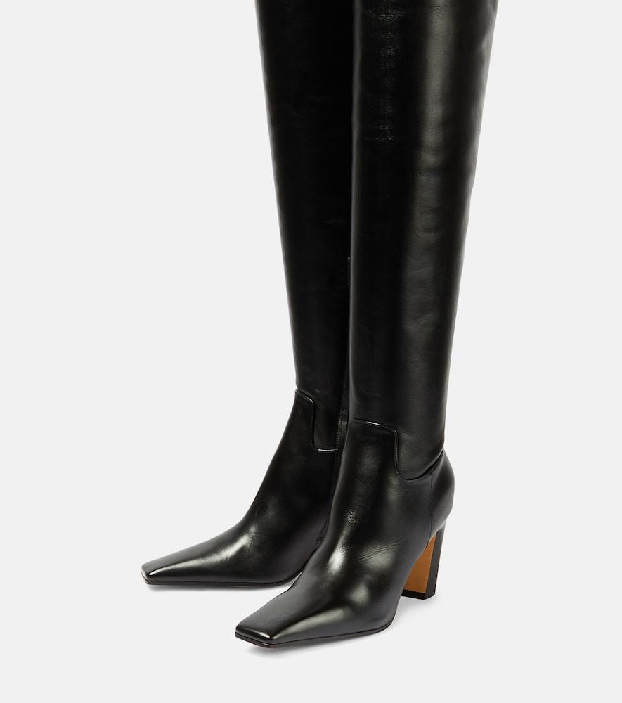 Khaite Marfa Leather Over-the-knee Boots in Black | Lyst
