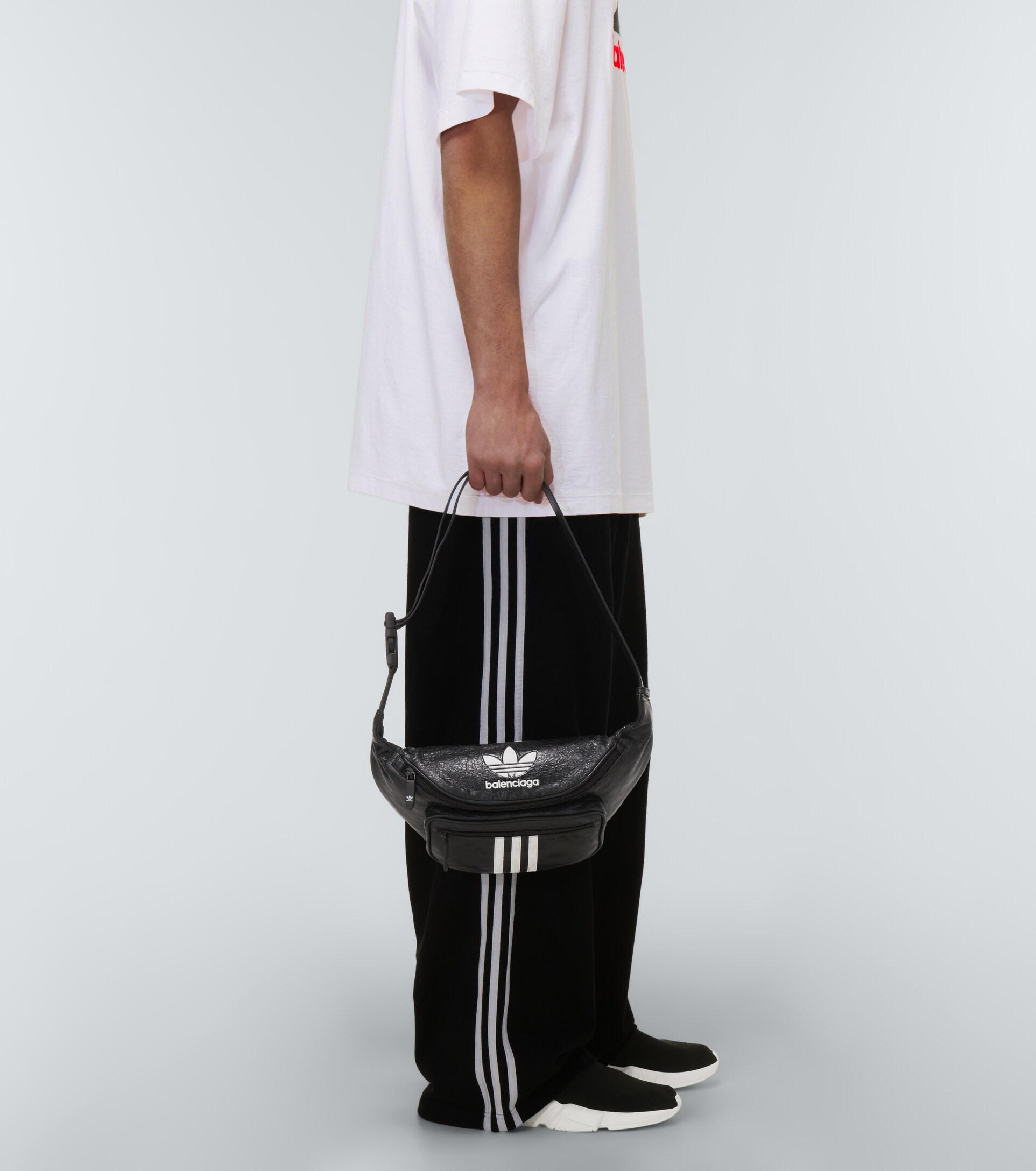 Balenciaga X Adidas Leather Belt Bag in Black for Men | Lyst
