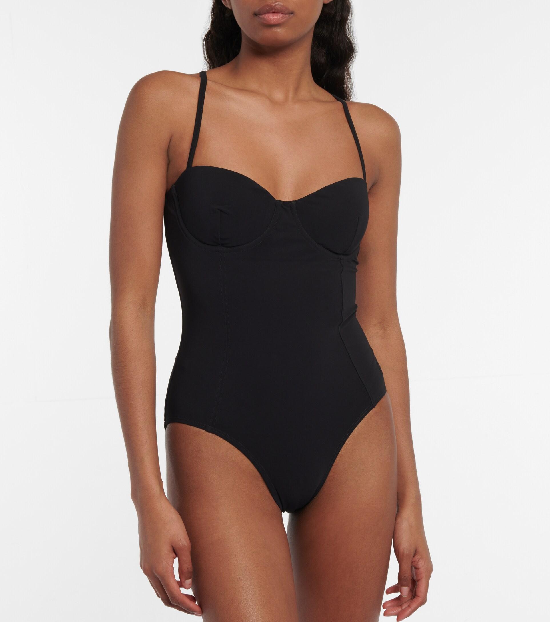 Tory Burch Underwired Swimsuit in Black | Lyst