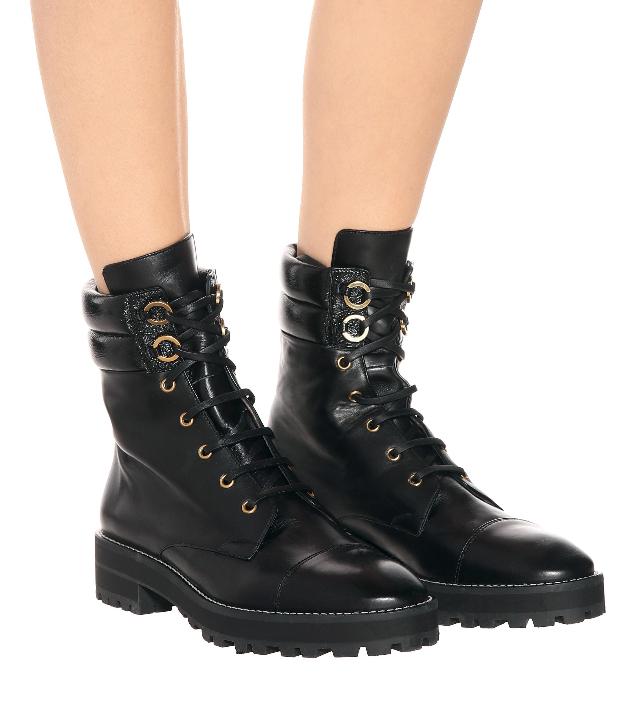 lexy leather combat boot