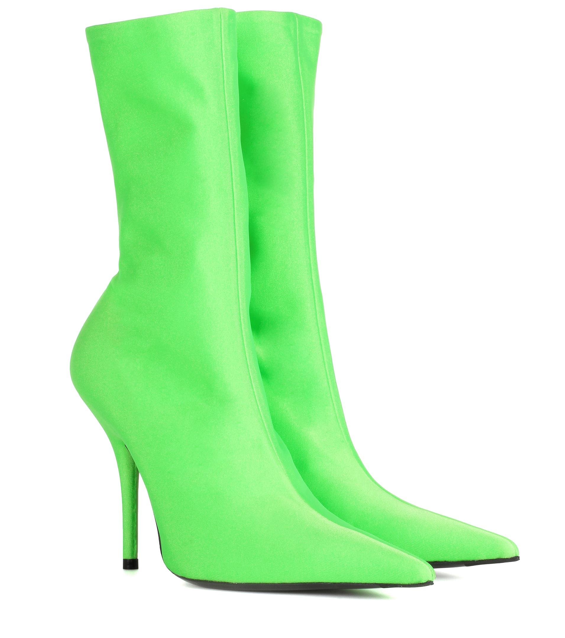 balenciaga boots womens green
