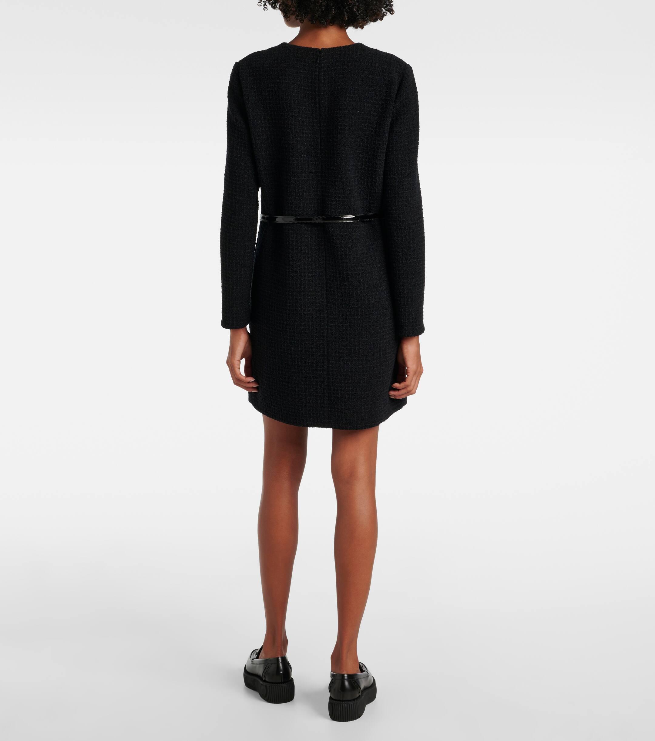 Gucci Damier Wool Blend Boucle Minidress in Black Lyst UK