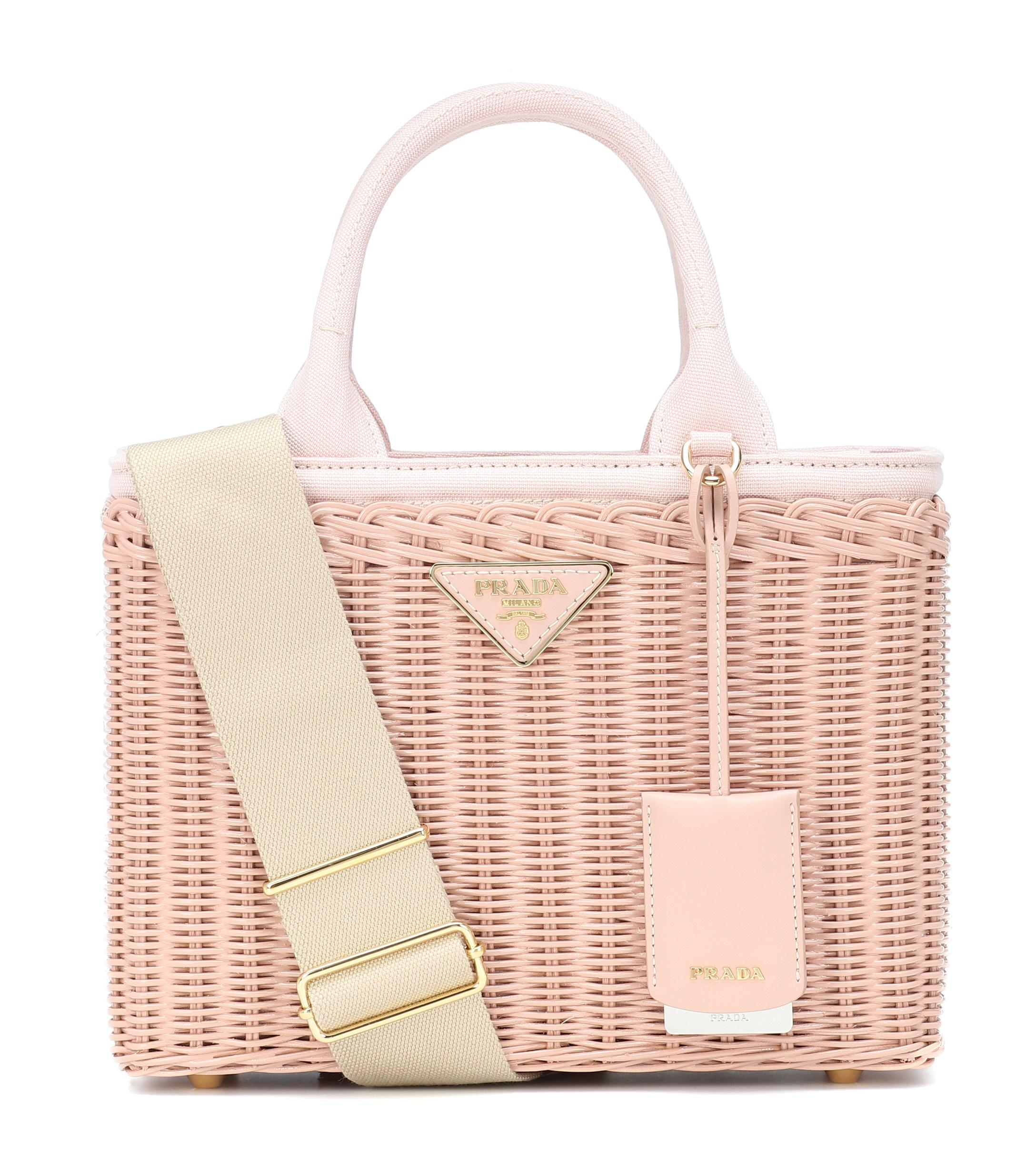 Prada Bamboo Basket Bag in Pink | Lyst