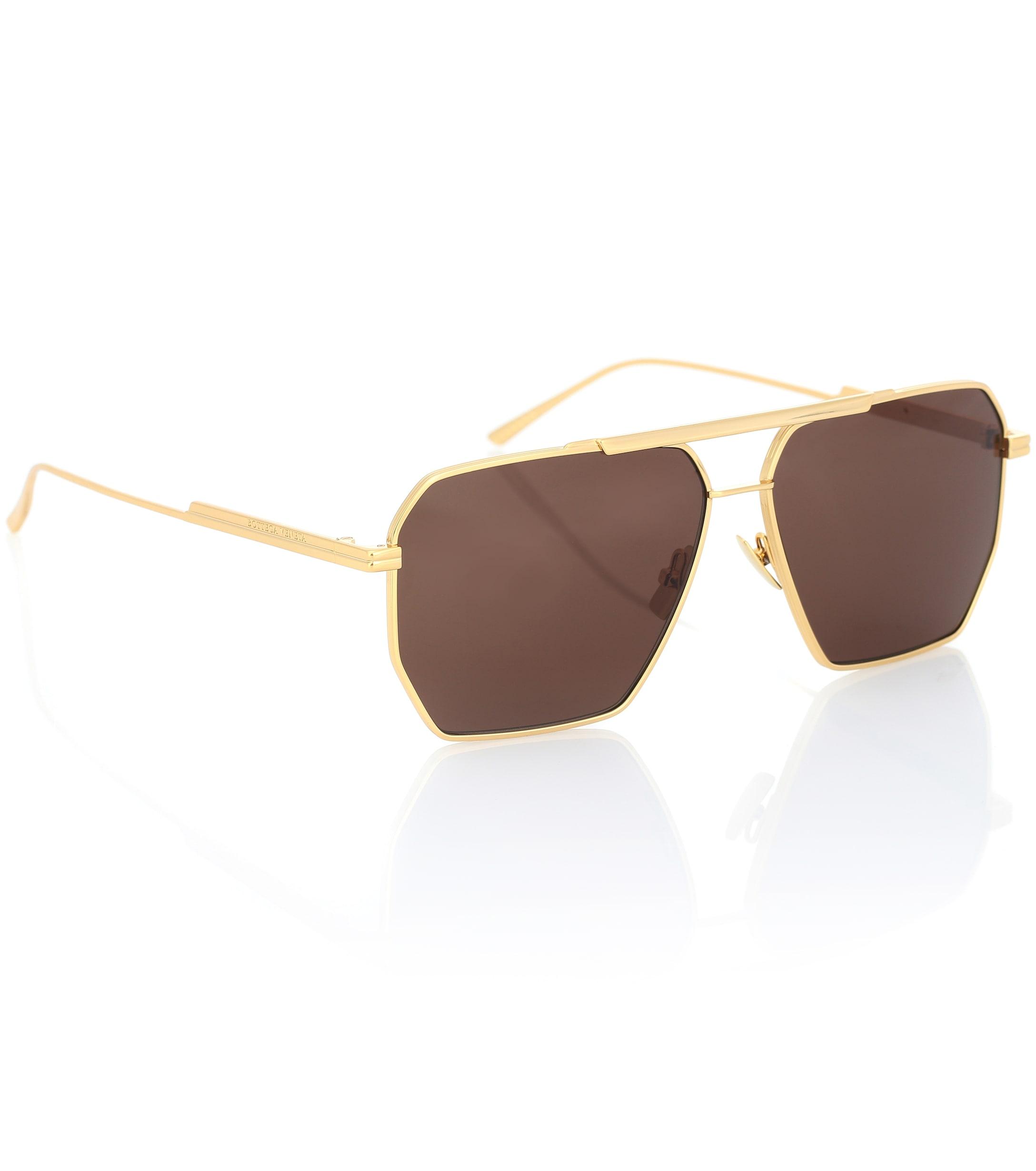 Bottega Aviator Sunglasses in Gold (Metallic) Lyst