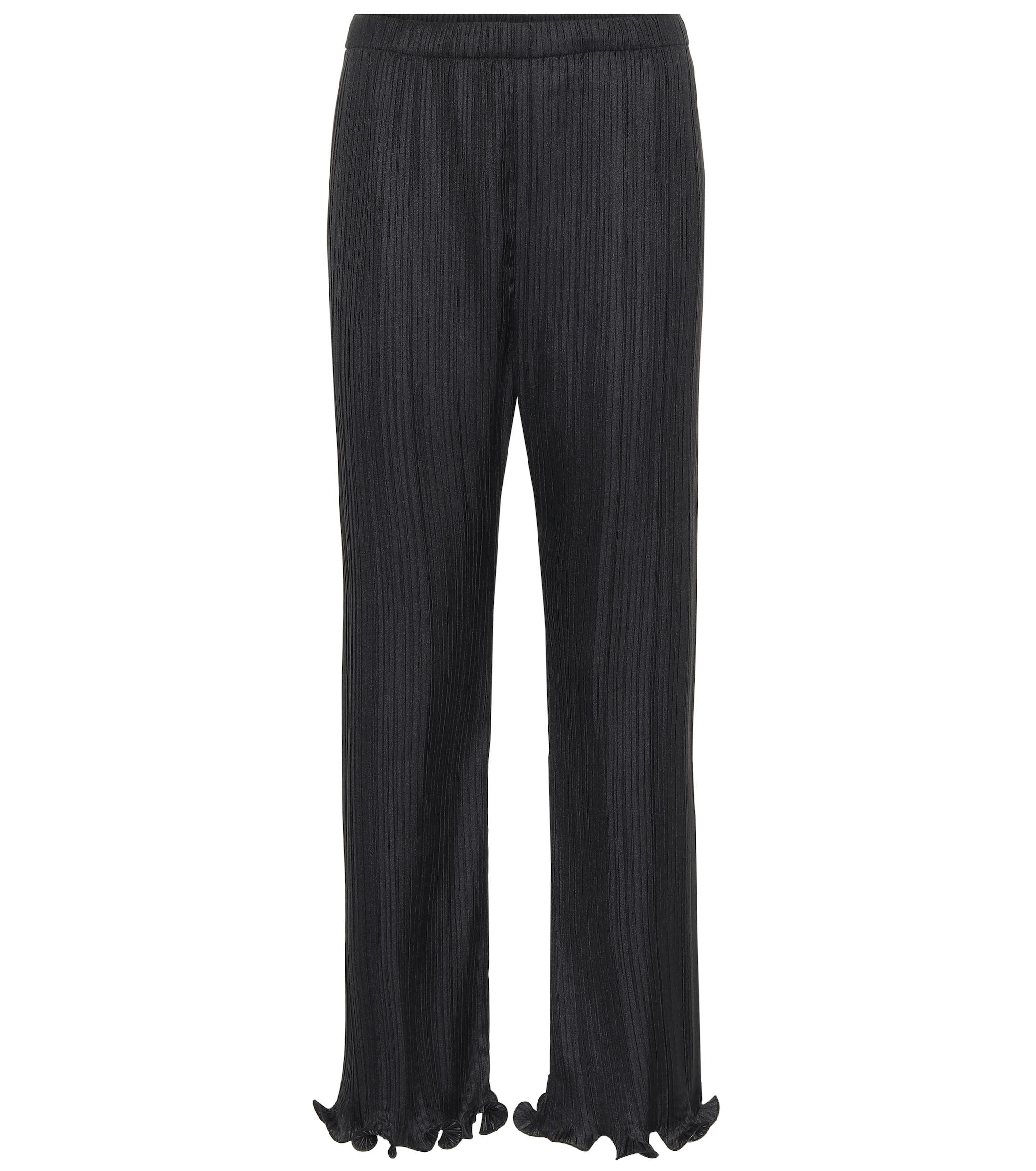 Givenchy Pleated Satin Pants in Black - Save 14% - Lyst