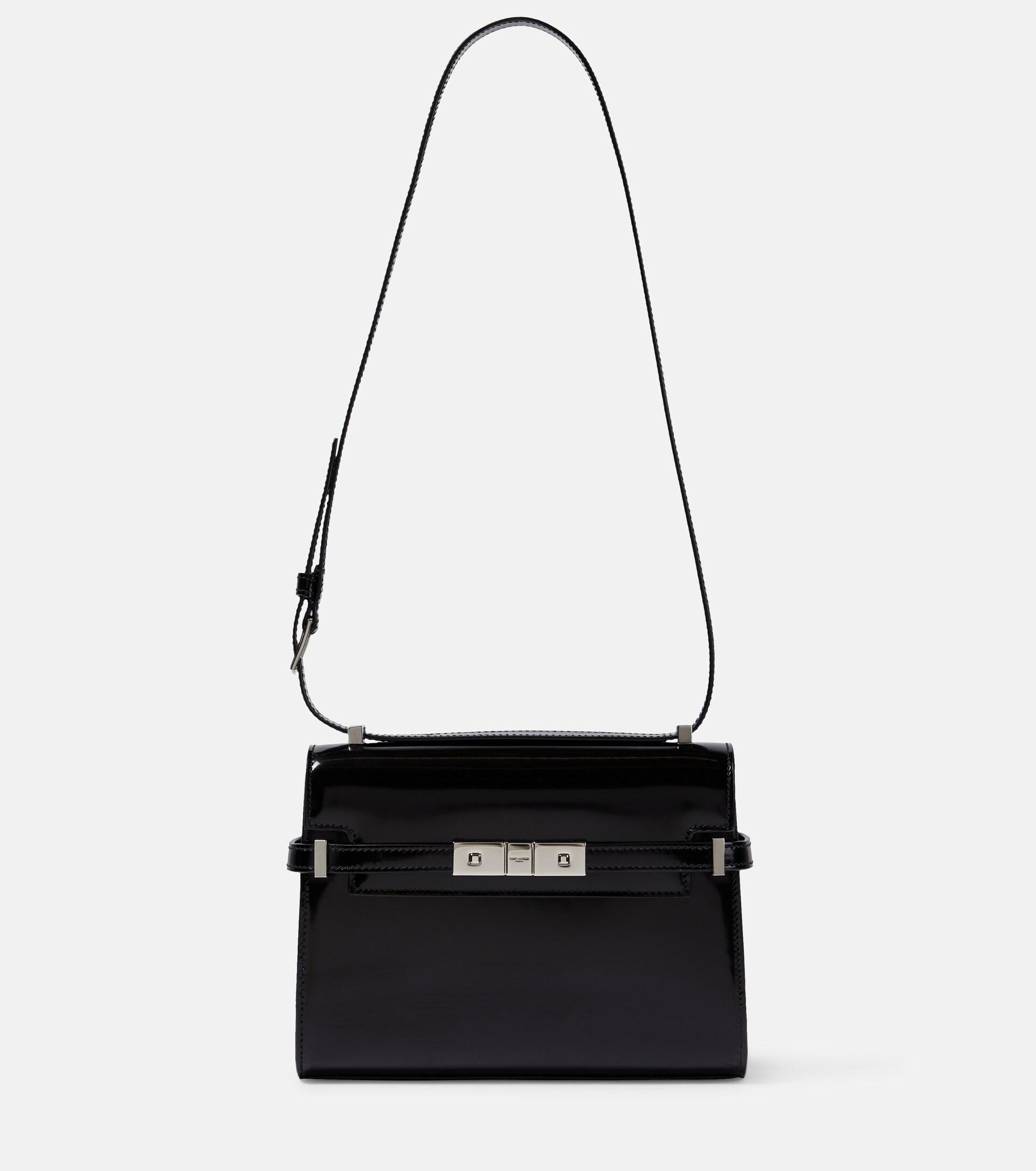 Saint Laurent Manhattan Mini Patent Leather Crossbody Bag in White Lyst