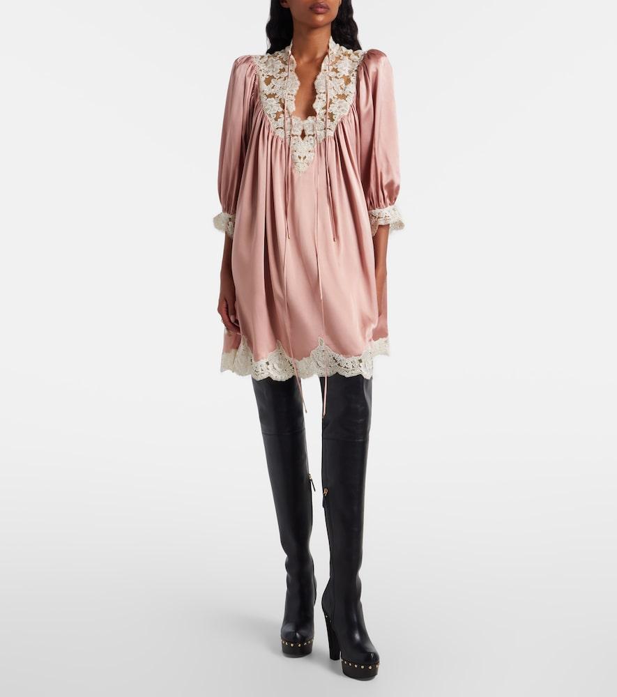 chloe pink lace dress Chloe Maternity Lace Dress Desert Rose