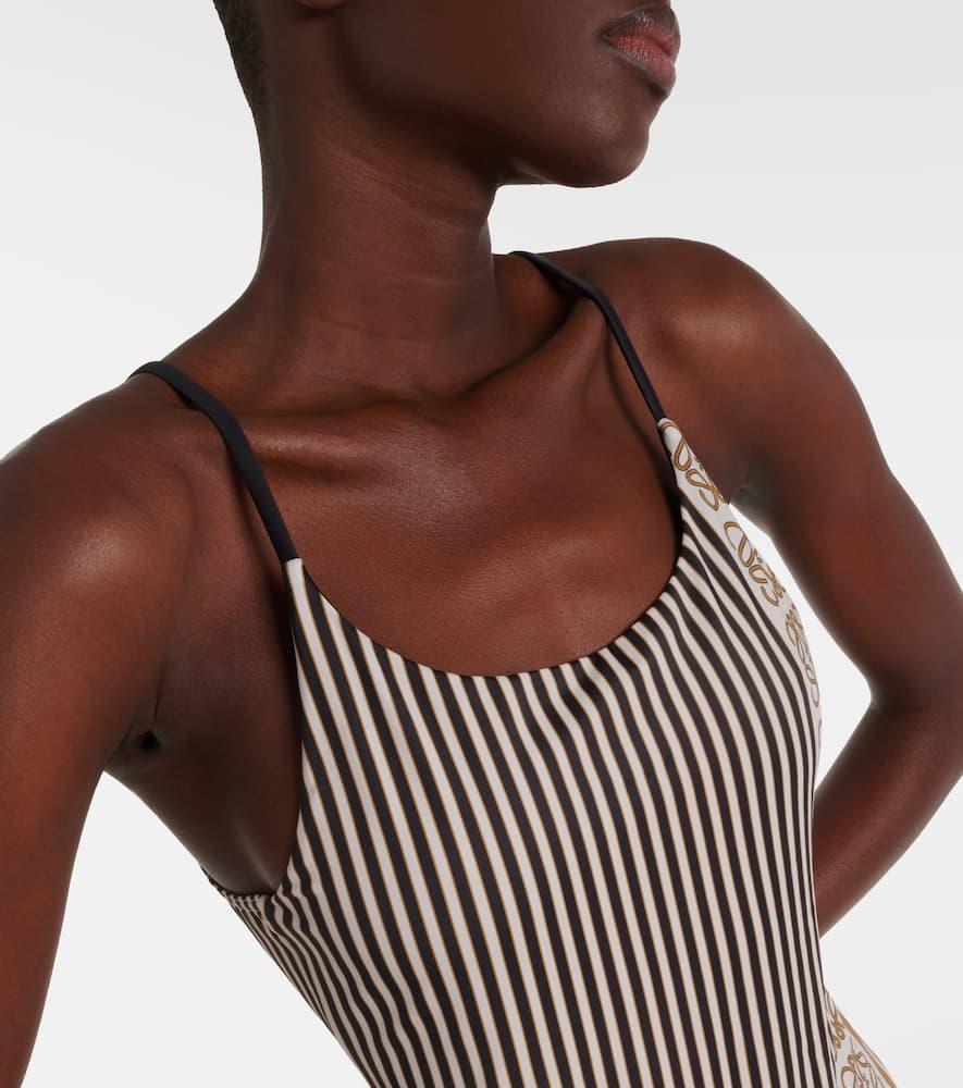 [ LOEWE★ Anagram] 2024ss★striped swimsuit★国内直営店買付 Loewe Paula'S Ibiza Anagram Striped Swimsuit in Brown | Lyst