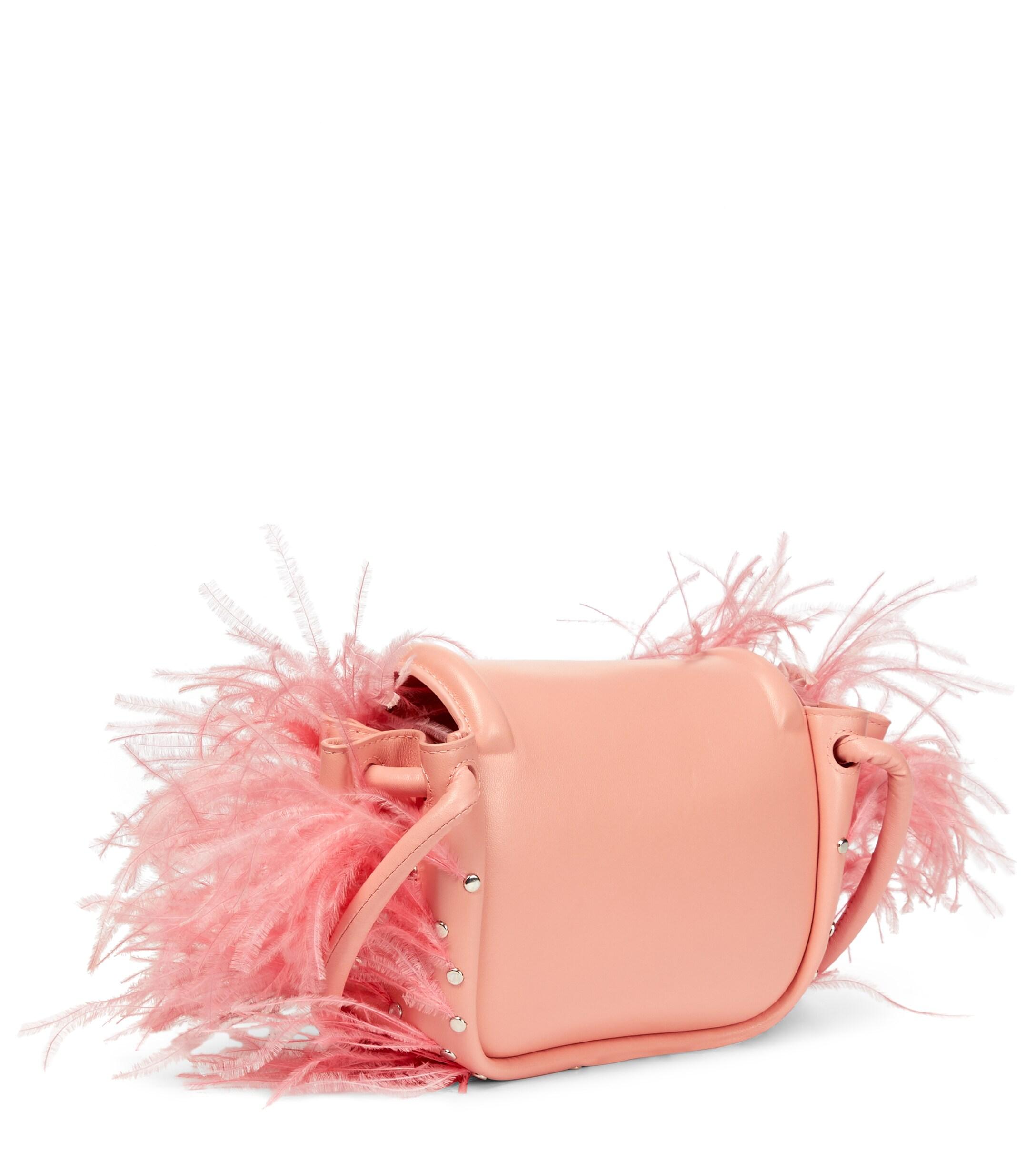 Bottega Veneta Crossbody Bag Beak Women Leather Pink Moonstone