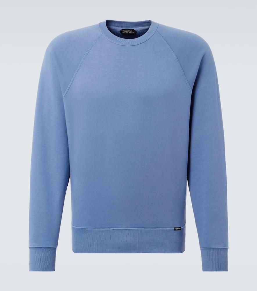 【送料&関税込】Tom Ford Round Neck Sweatshirt Cotton mélange sweatshirt in grey - Tom Ford | Mytheresa