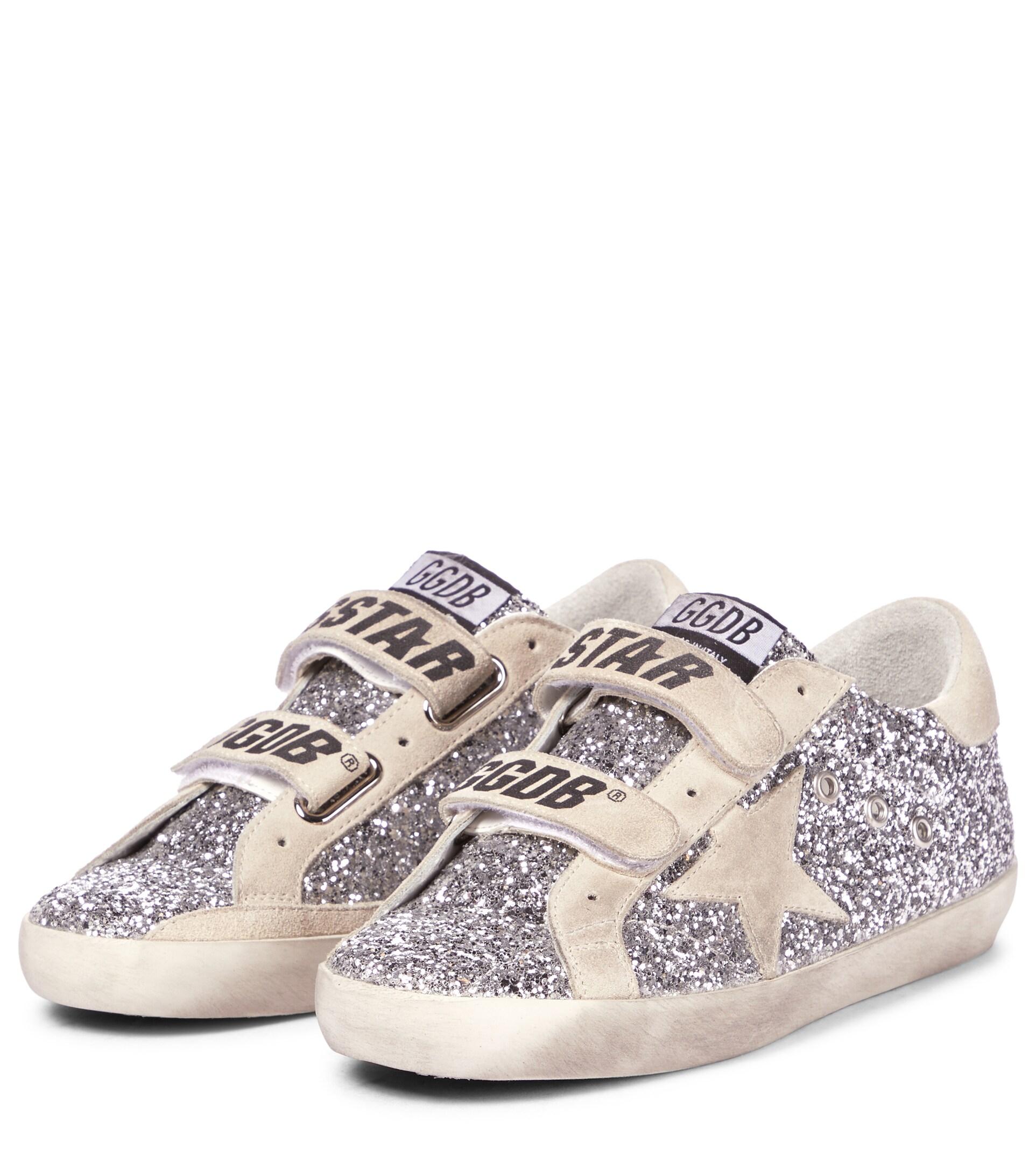 Golden Goose Old School Glitter Sneakers in Metallic | Lyst