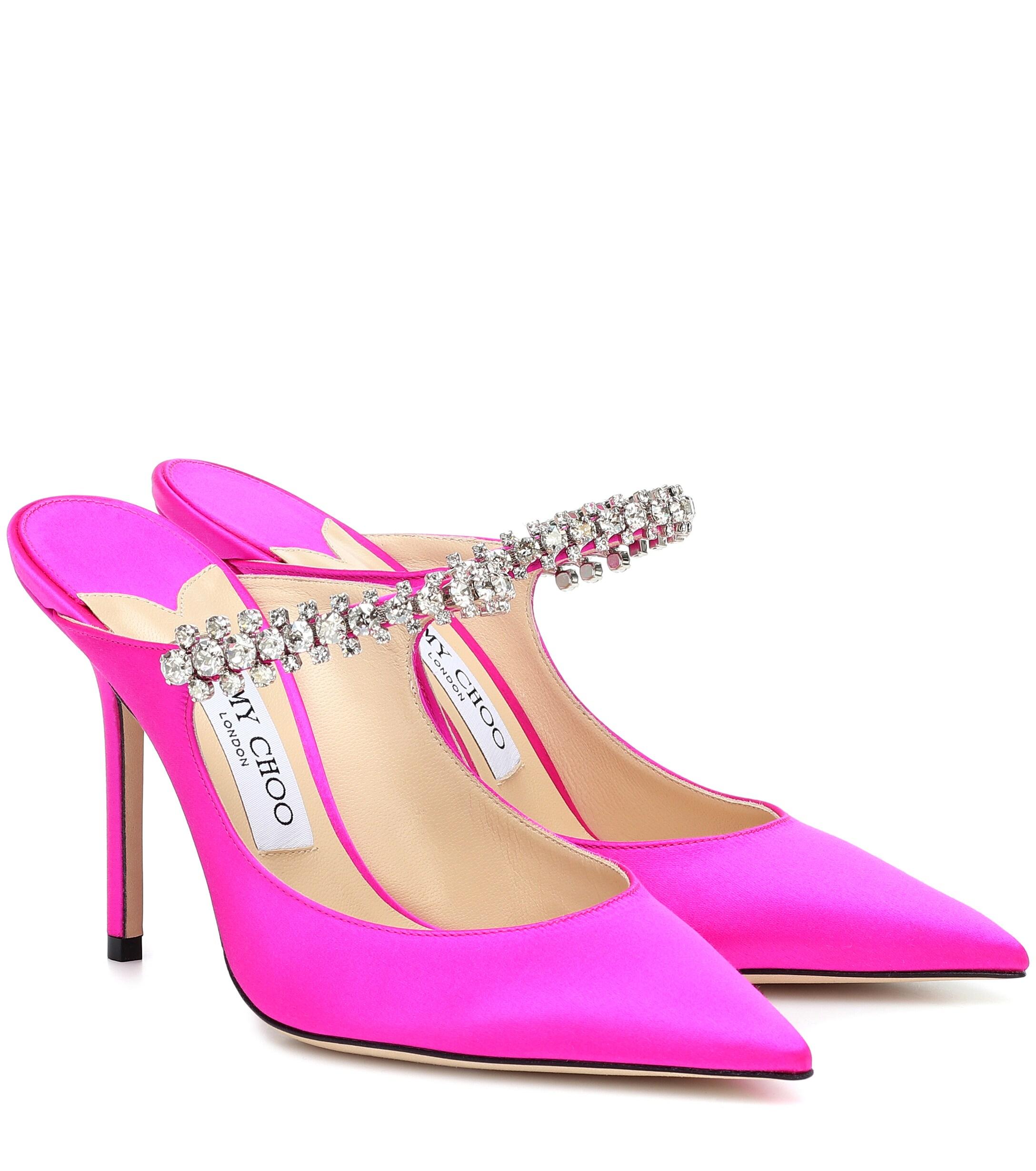 great quality Jimmy Bing Choo Pink Bing crystal-embellished 100 100 ...