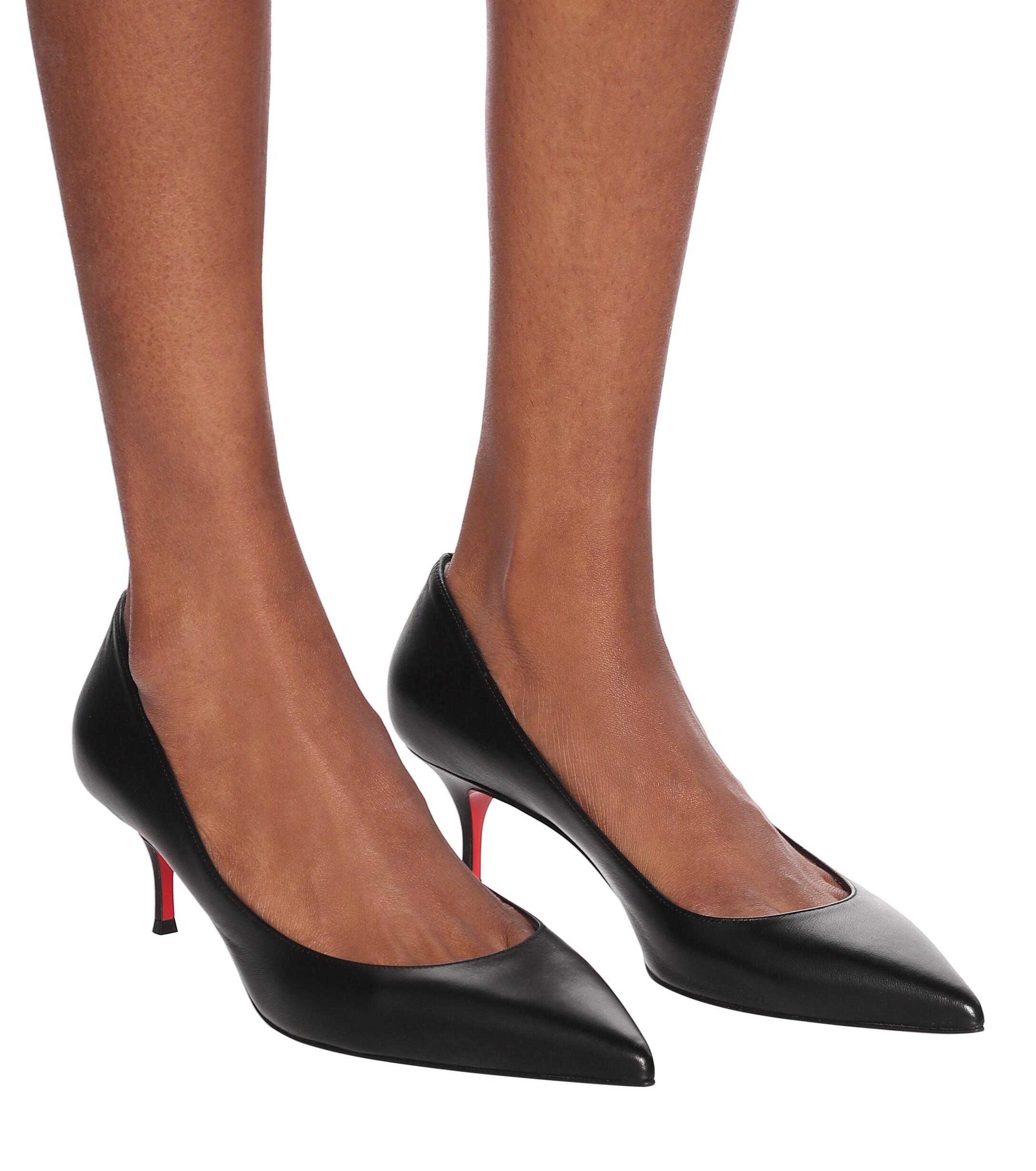 O Kate 100 sling black leather pumps