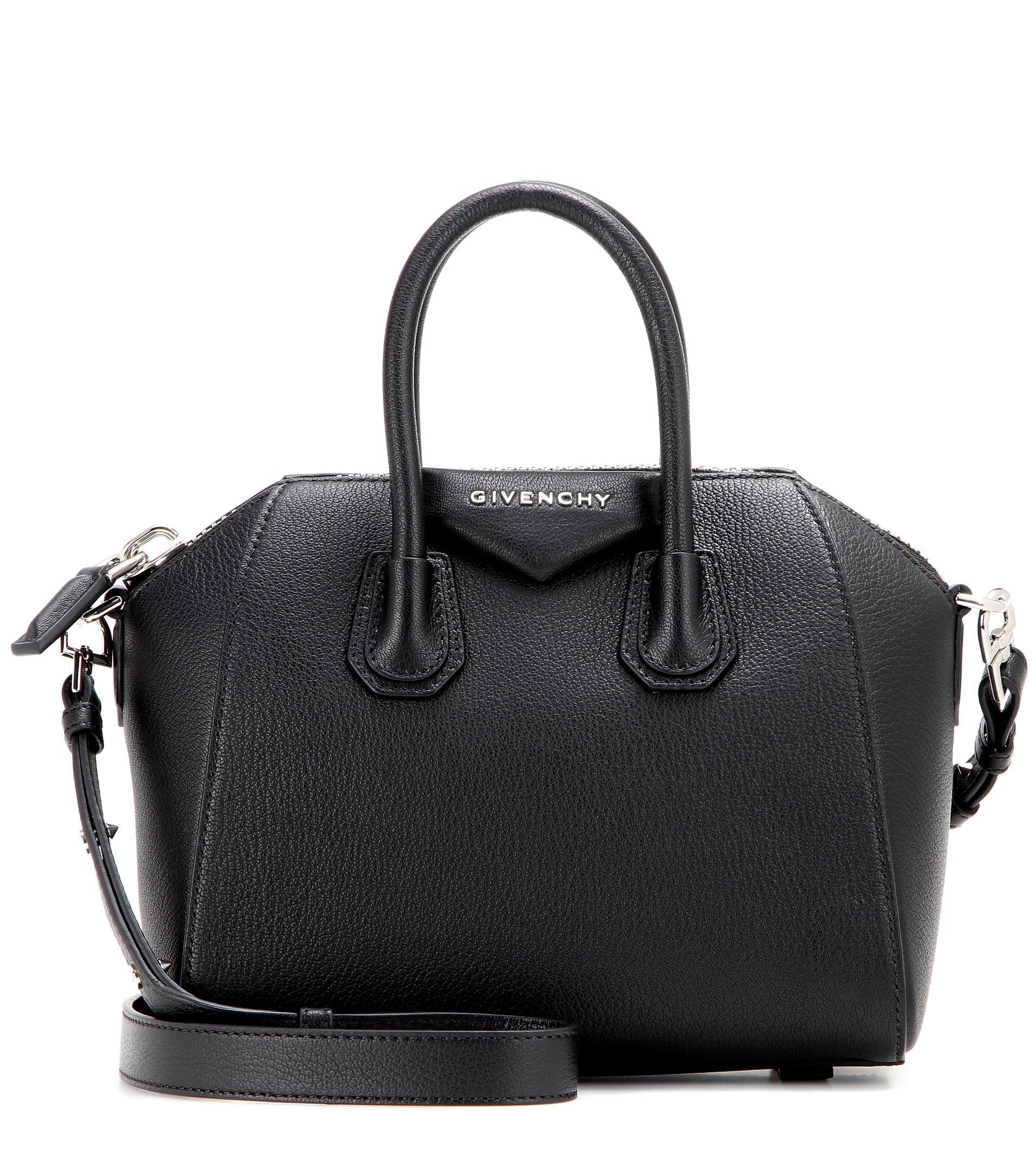 Givenchy Antigona Mini Leather Shoulder Bag in Black - Lyst