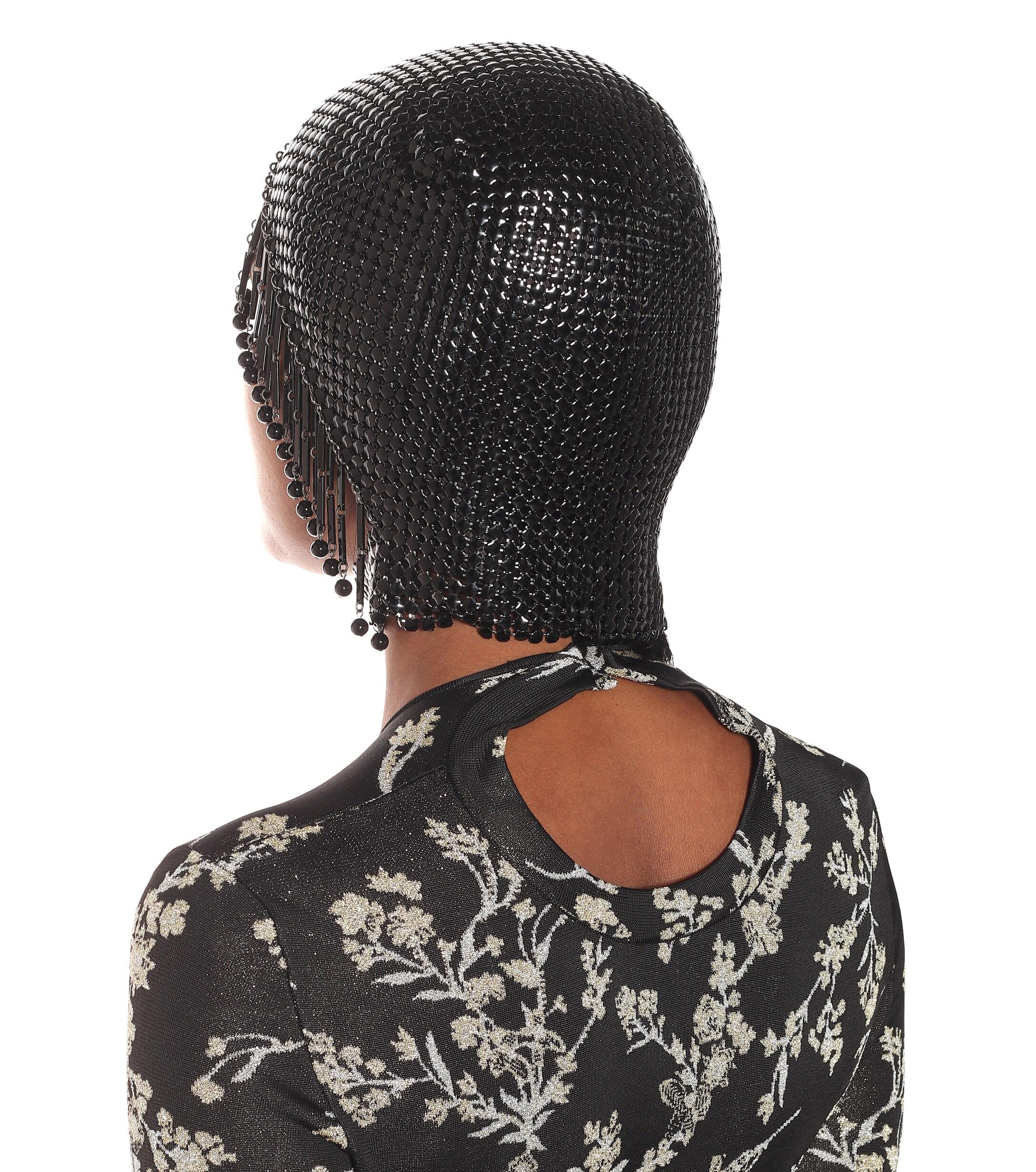 Paco Rabanne Black and Silver Metal Chainmail Headband Paco Rabanne Gold Metal Headband - Gold Hair Accessories  main image 4