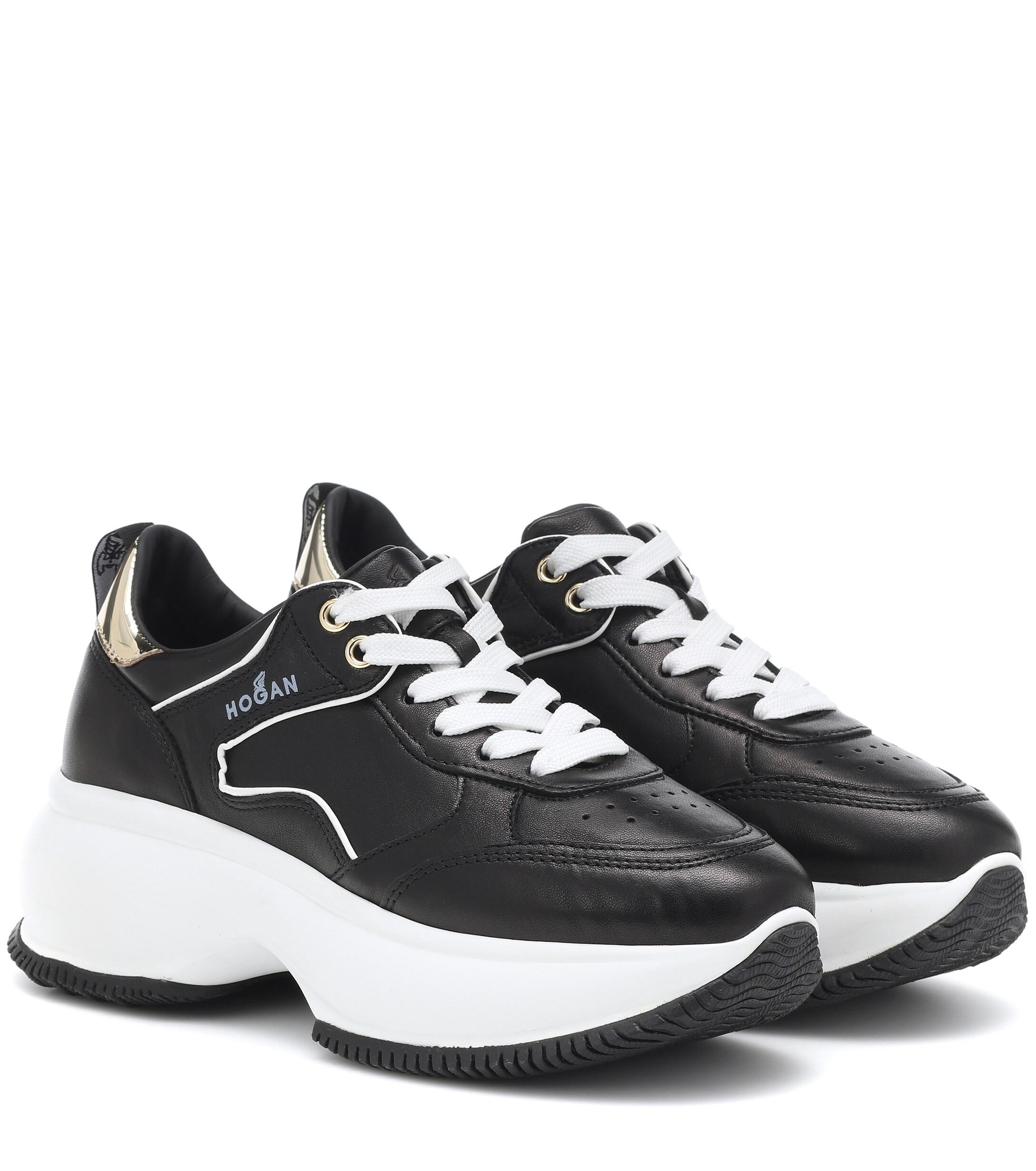 Hogan Maxi I Active Leather Sneakers in Nero (Black) - Save 30% - Lyst