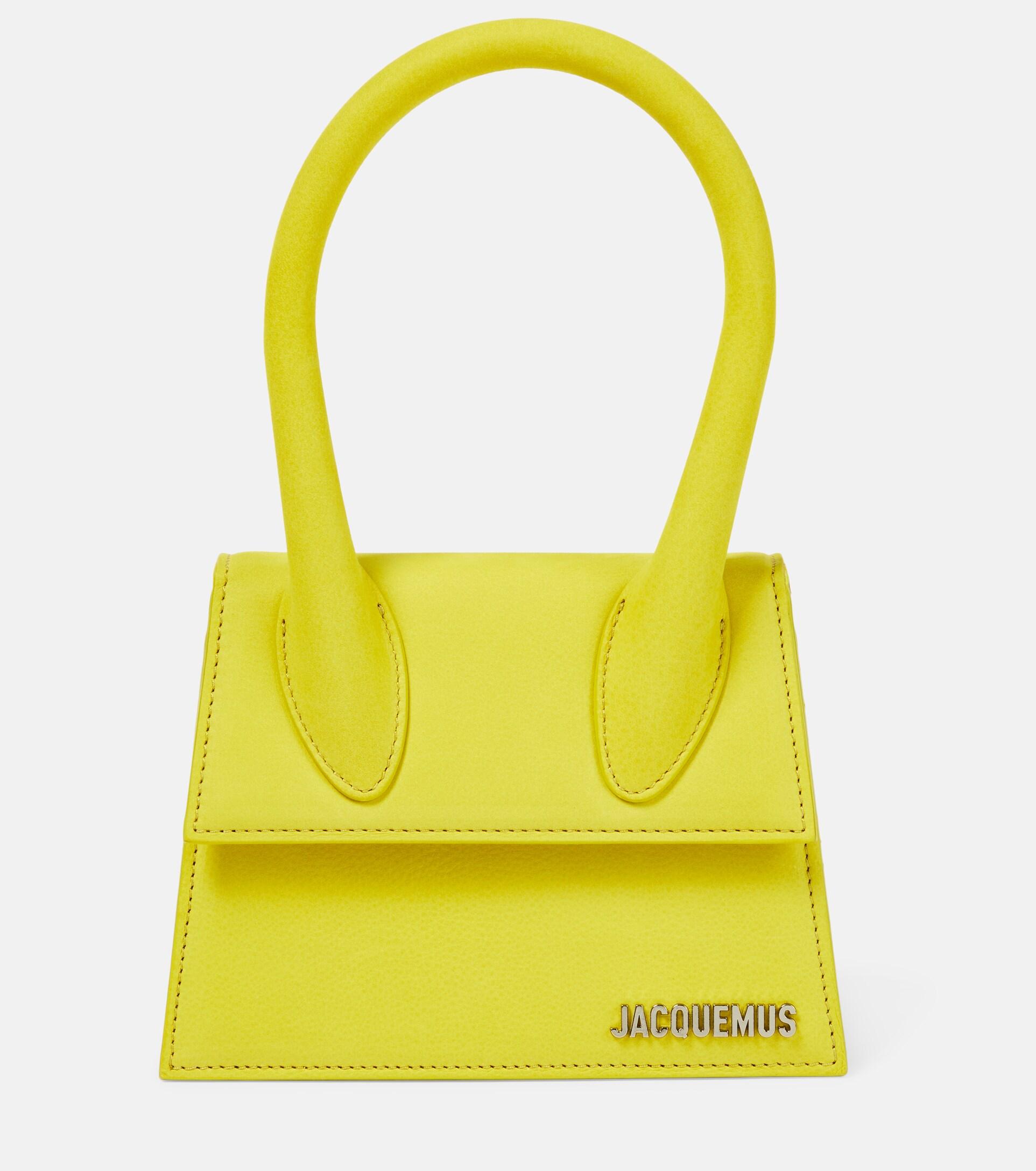 Jacquemus Le Chiquito Moyen Leather Tote Bag in Yellow Lyst
