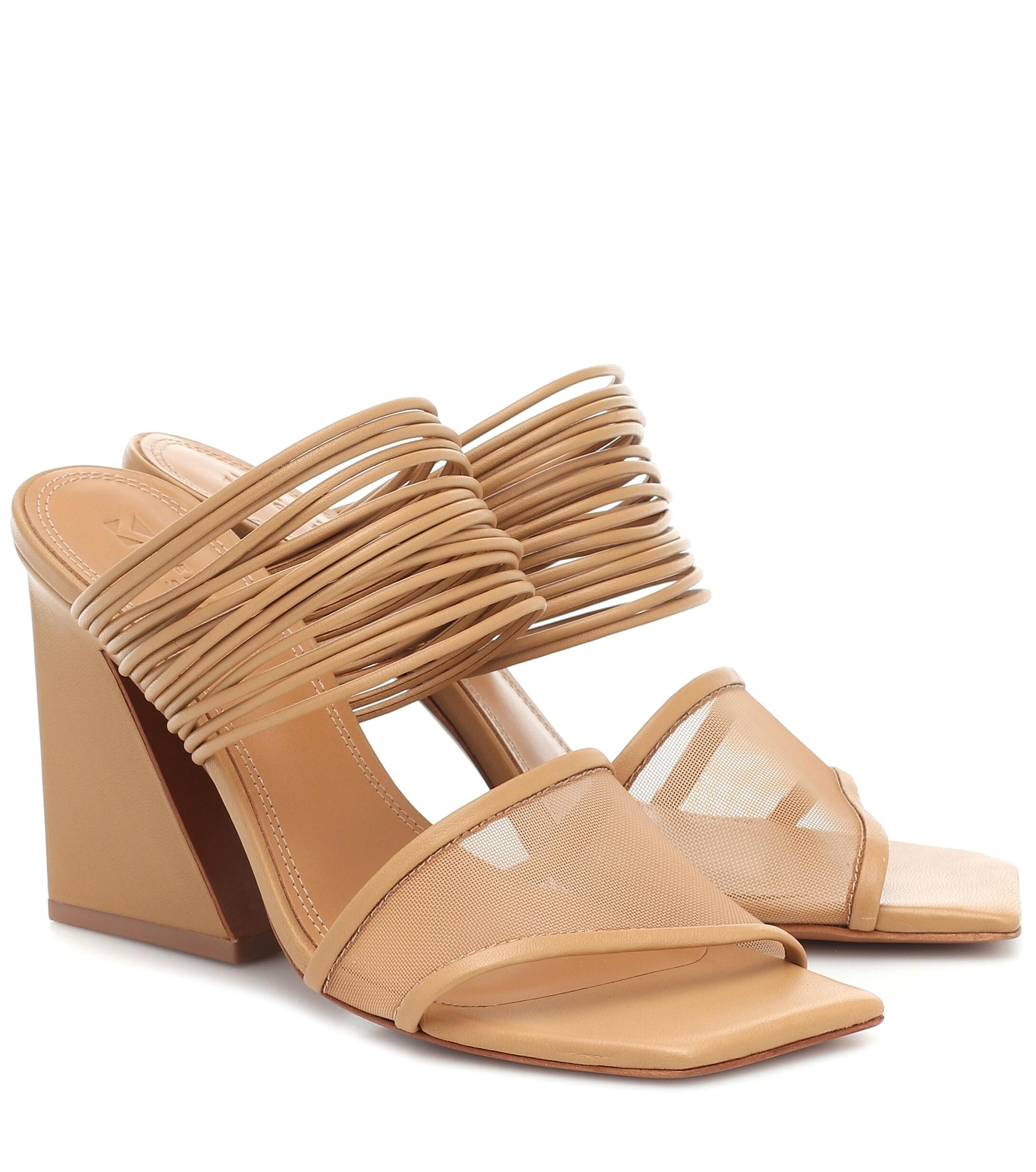 MERCEDES CASTILLO Evalyn Leather Sandals in Beige (Natural) - Lyst