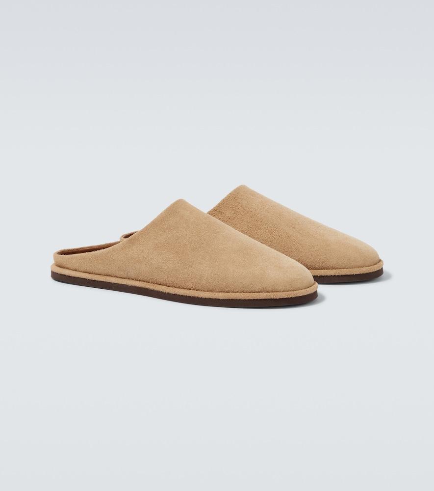AURALEE Suede Mules in Brown for Men | Lyst
