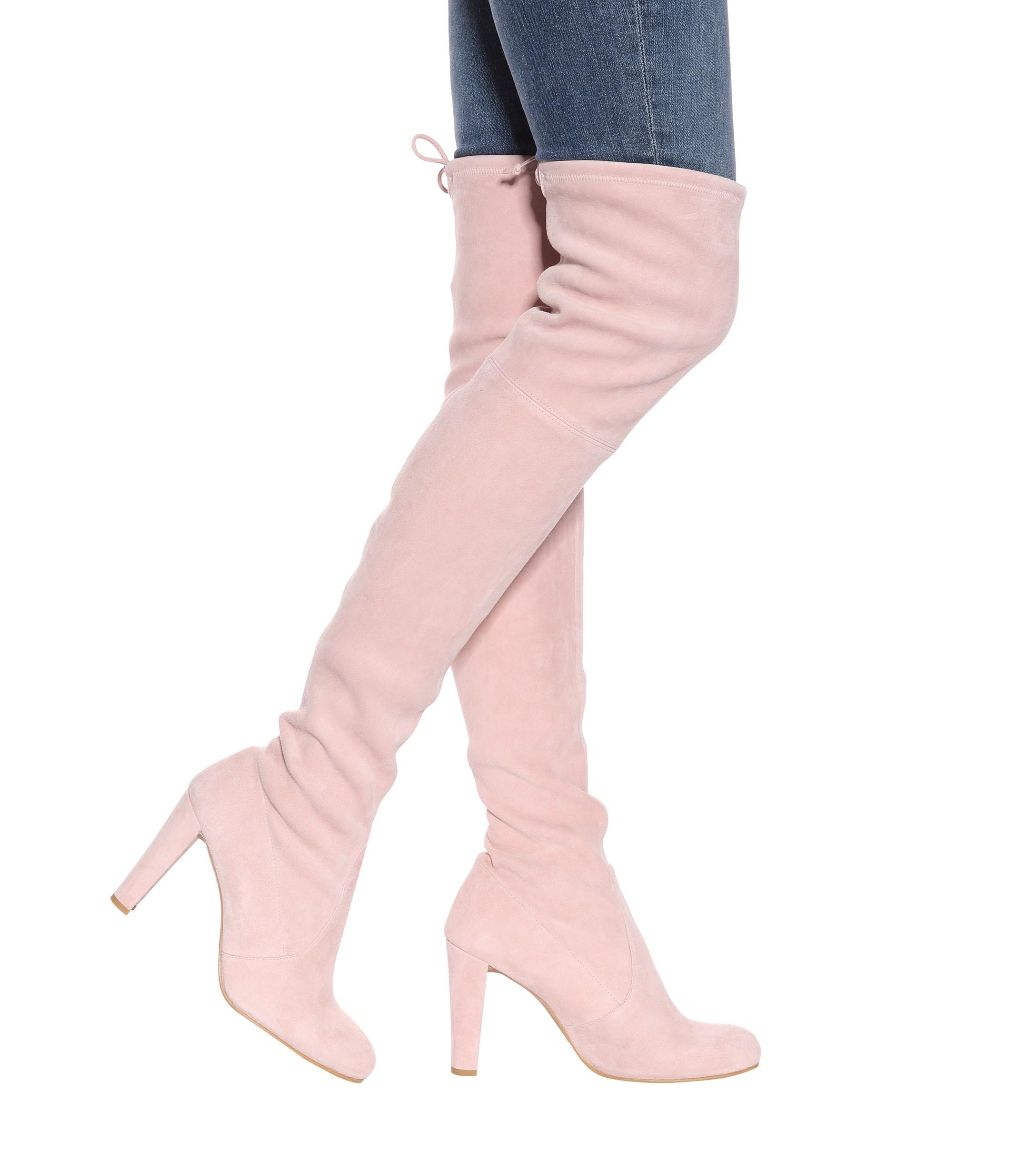 stuart weitzman pink boots