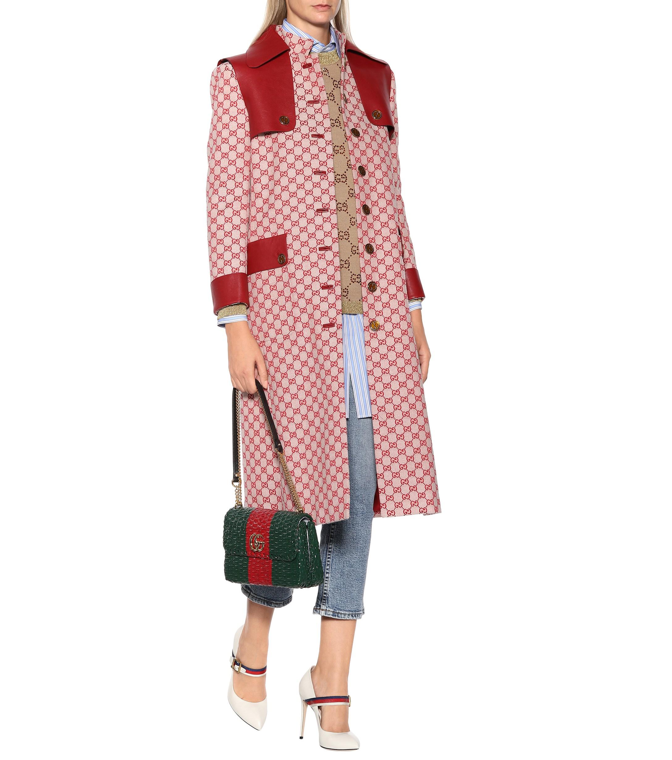 gucci red trench coat
