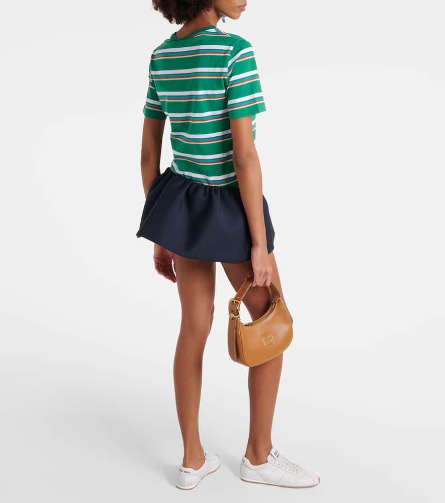 Miu Miu Mohair Mini Skirt in Blue | Lyst UK